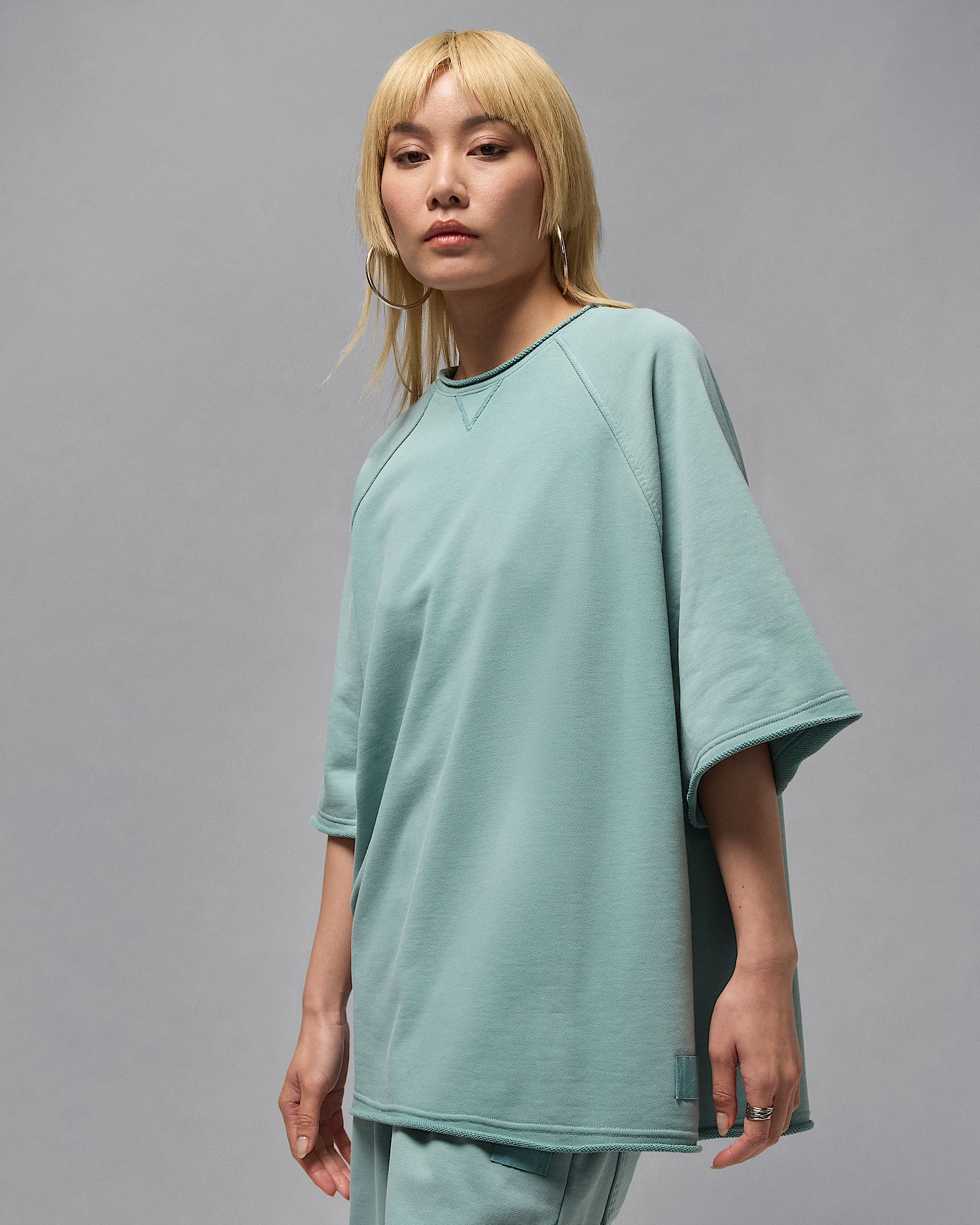 Jordan Flight Fleece Women's Oversized Short-Sleeve French Terry Top - Cannon/Mineral