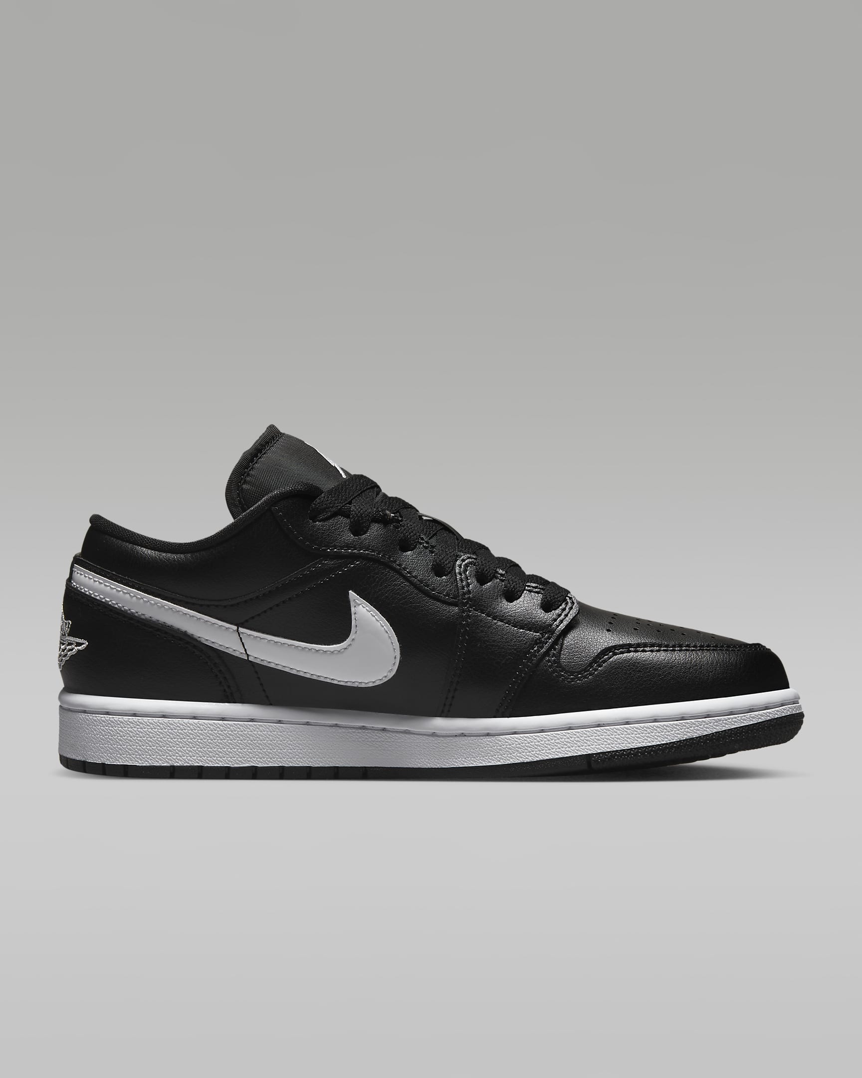 Air Jordan 1 Low Women's Shoes - Black/Black/White