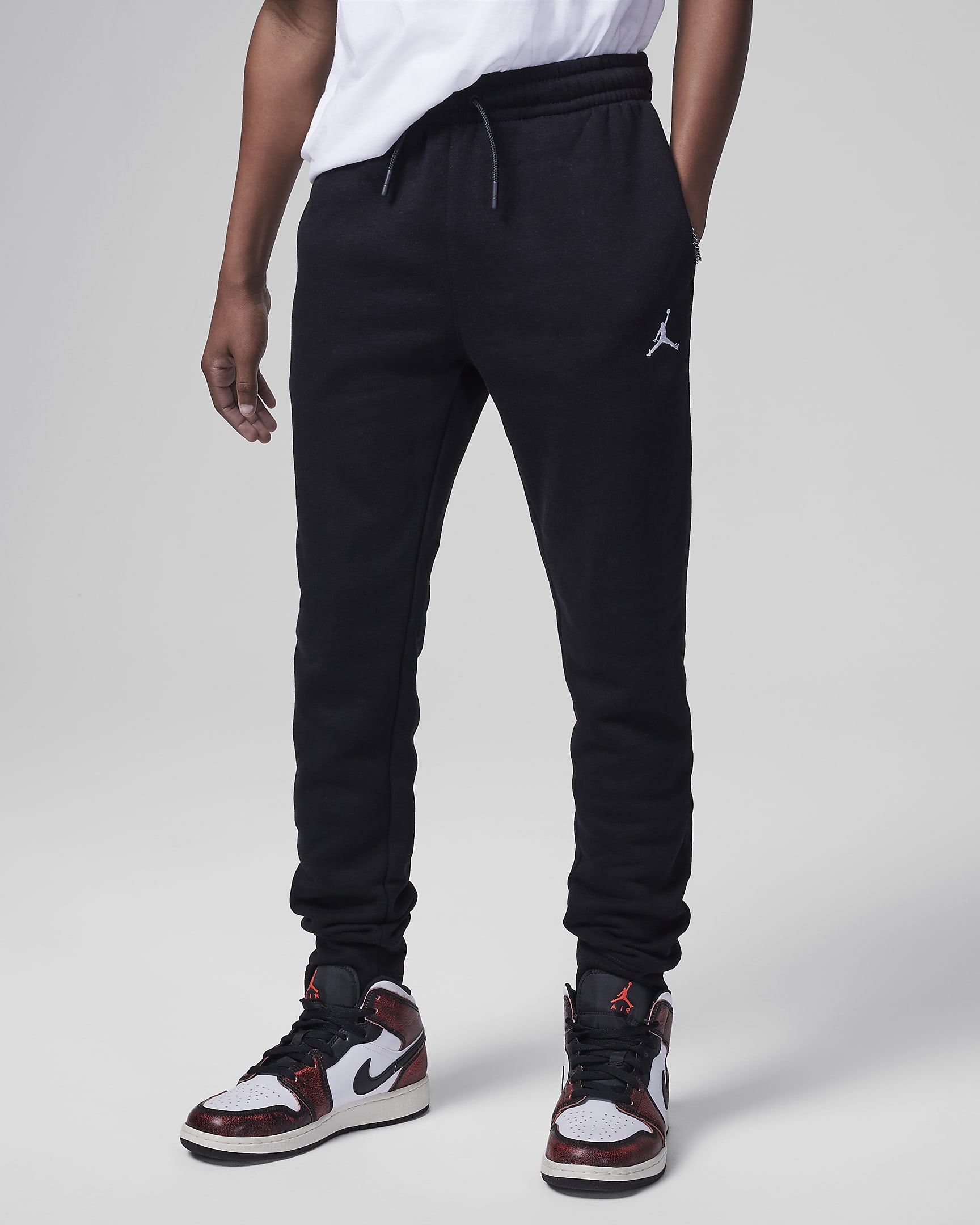 Jordan MJ Brooklyn Fleece Essentials Big Kids' Pants - Black