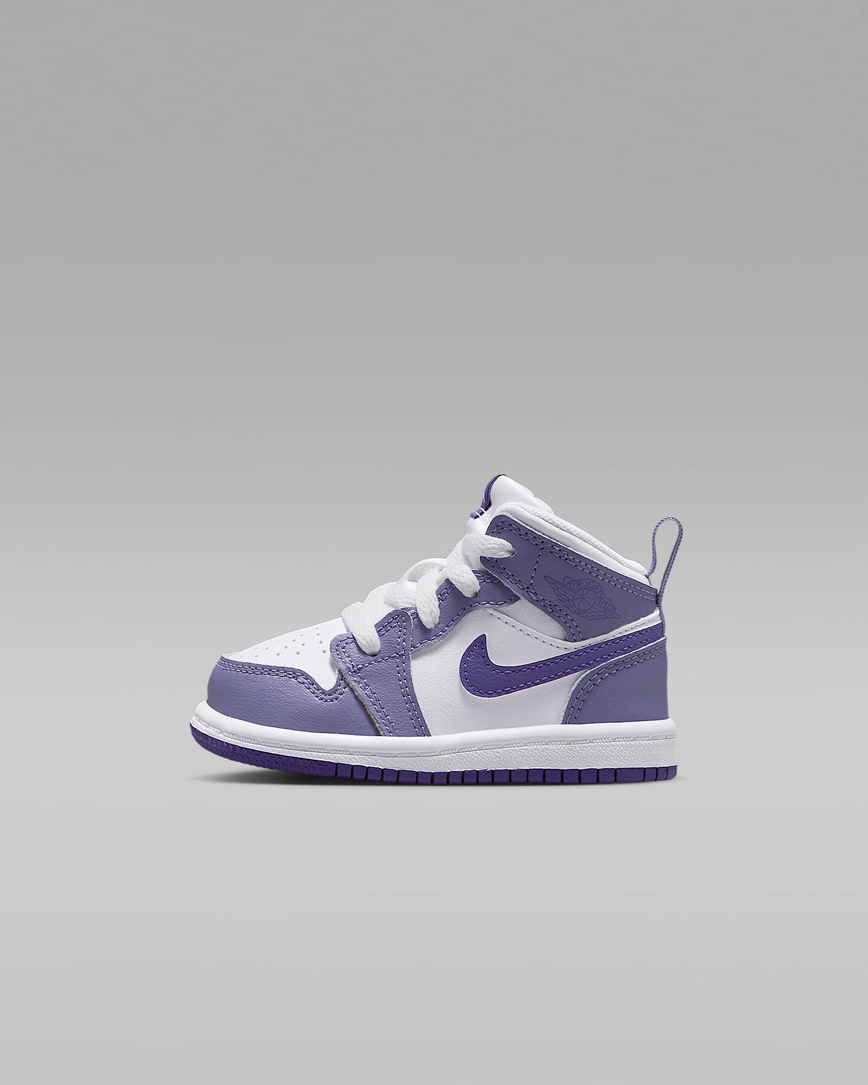 Jordan 1 Mid Baby/Toddler Shoes - Dusty Amethyst/White/Court Purple