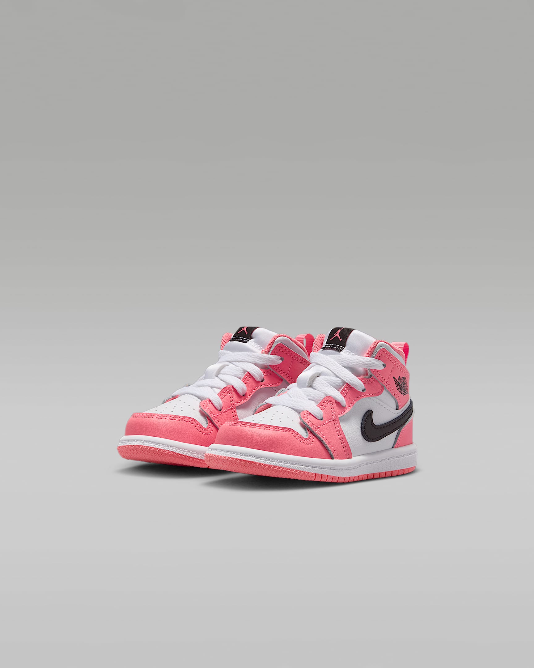 Jordan 1 Mid Baby/Toddler Shoes - Pink Gaze/White/Black