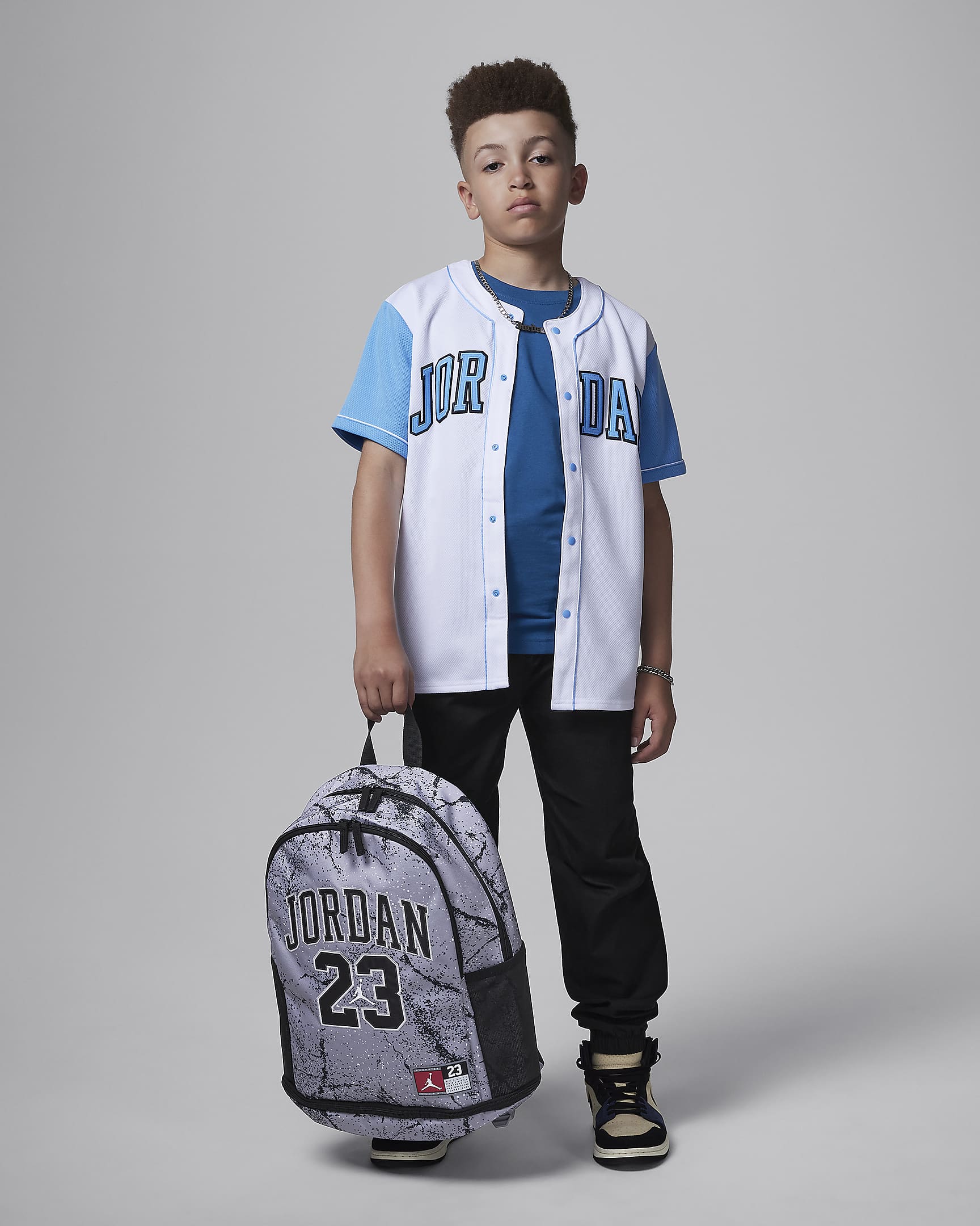 Jordan Jersey Backpack Older Kids' Backpack (27L) - Cement Grey