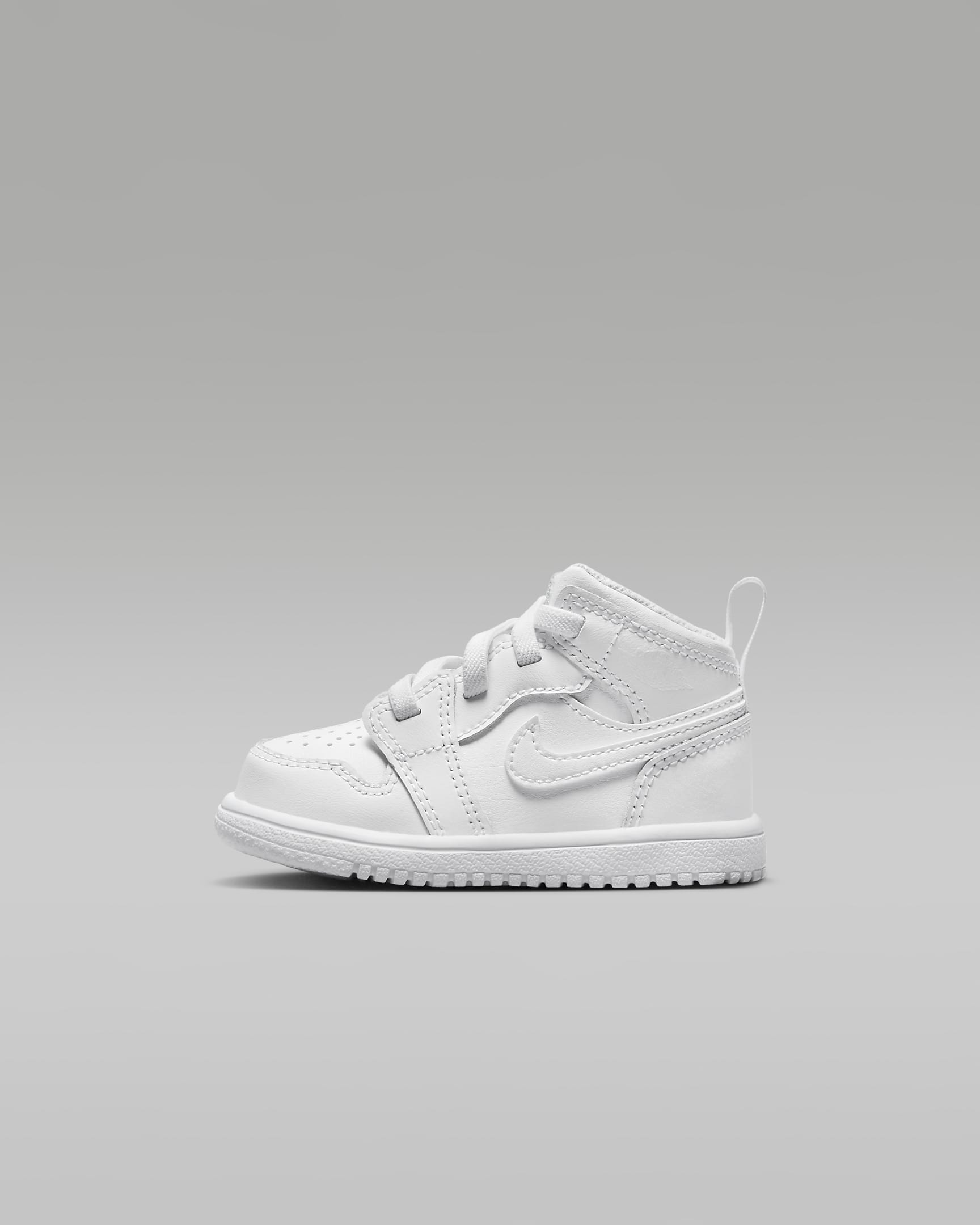 Chaussure Jordan 1 Mid Alt pour bébé et tout-petit - Blanc/Blanc/Blanc