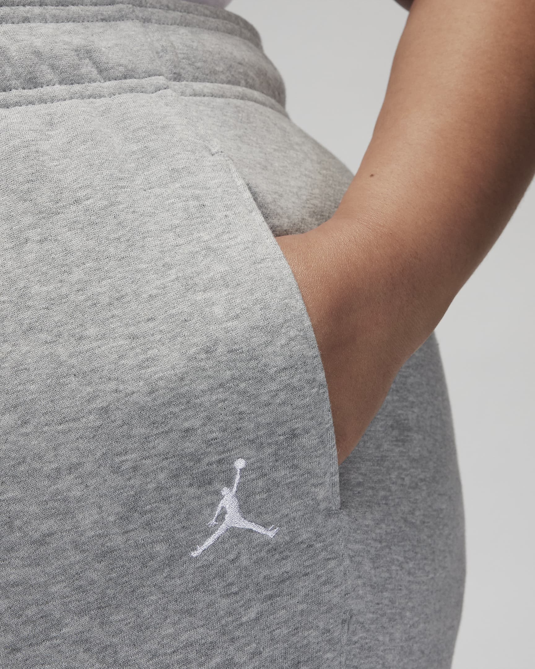 Pantalon Jordan Brooklyn Fleece pour femme (grande taille) - Dark Grey Heather/Blanc