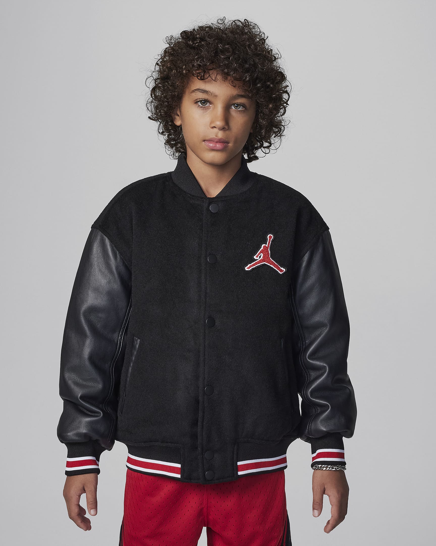 Jordan Big Kid's Varsity Jacket - Black