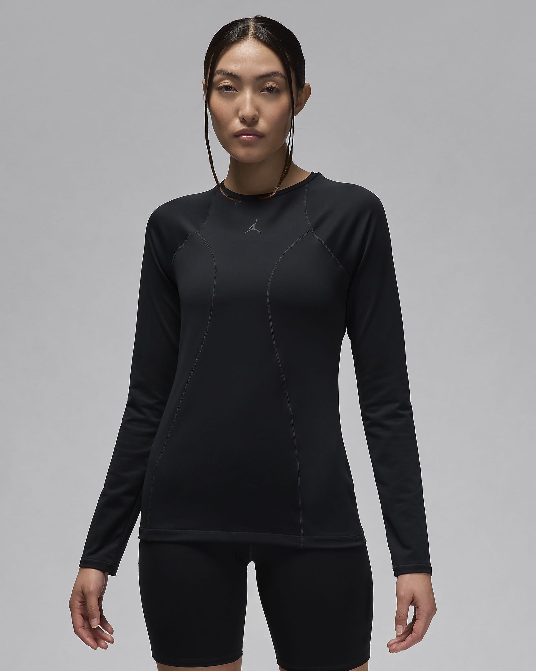 Haut à manches longues Jordan Sport Double Threat pour femme - Noir/Off Noir