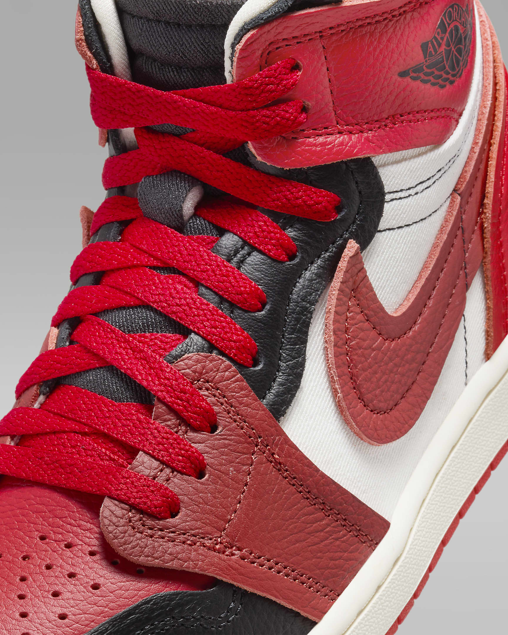 Air Jordan 1 高筒 Method of Make 女鞋 - Sport Red/黑色/Sail/Dune Red