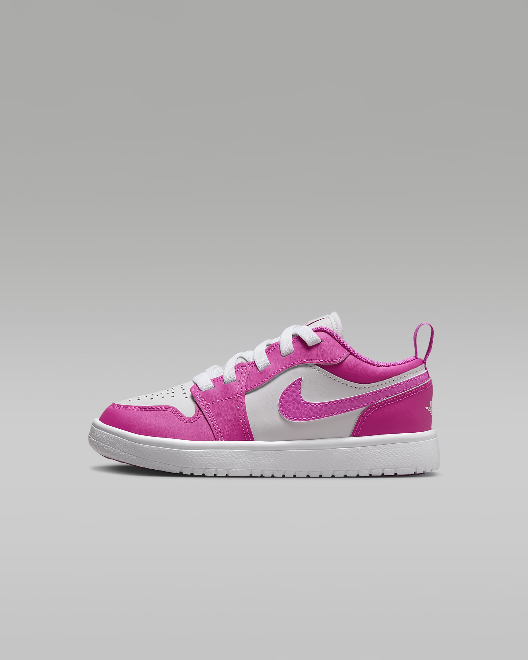 Sko Jordan 1 Low Alt för barn - Fire Pink/Vit/Iris Whisper