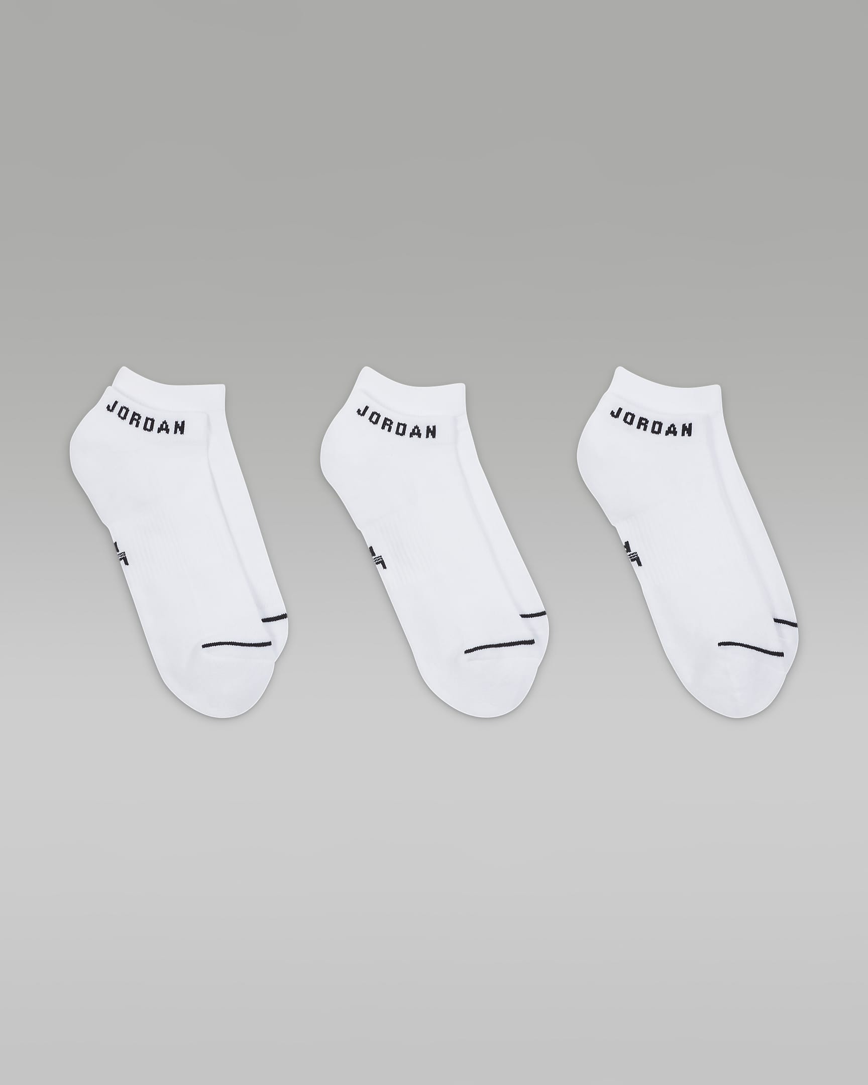 Jordan Everyday No-Show Socks (3 Pairs) - White/Black