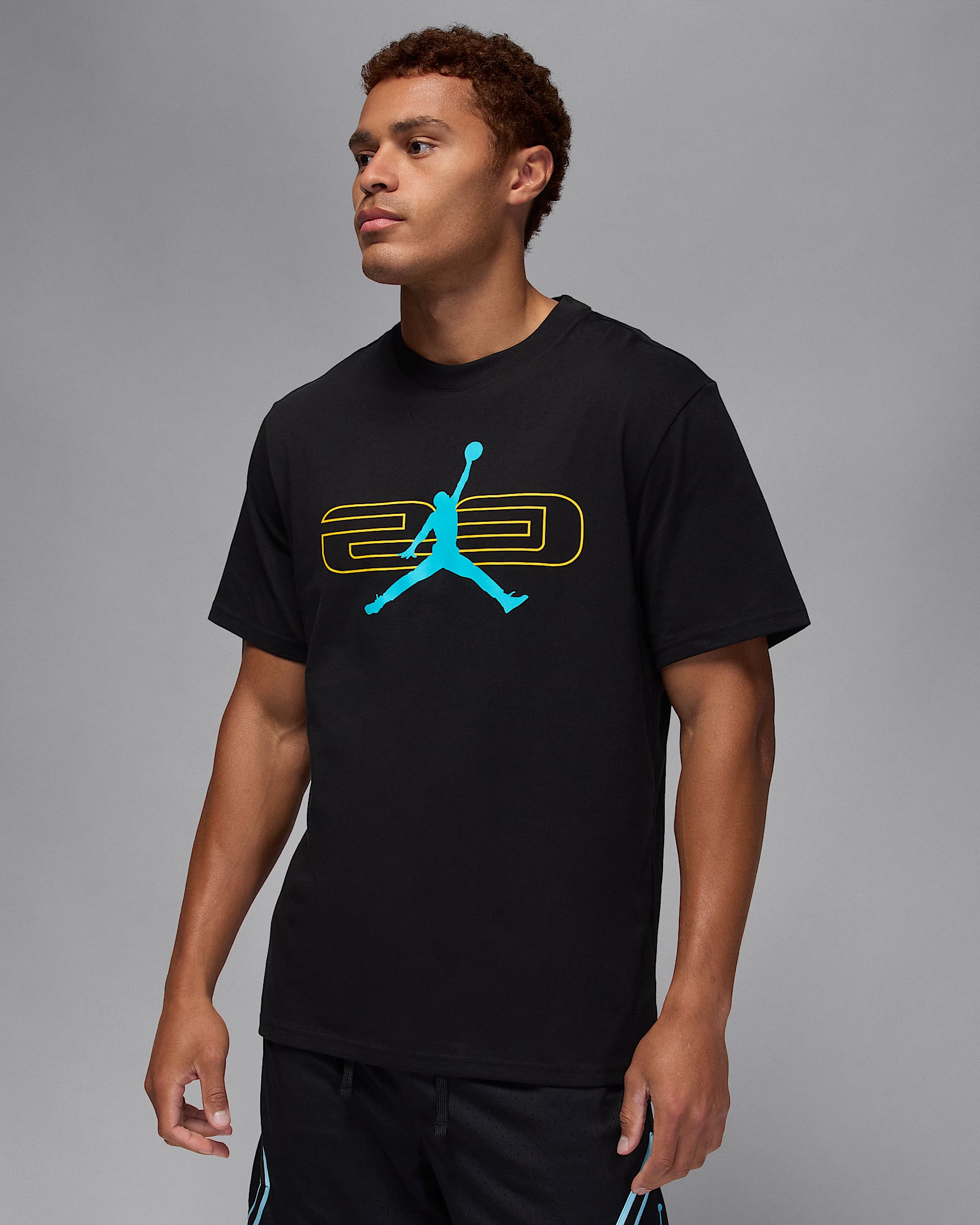 Jordan Sport Men's T-Shirt - Black/Gamma Blue