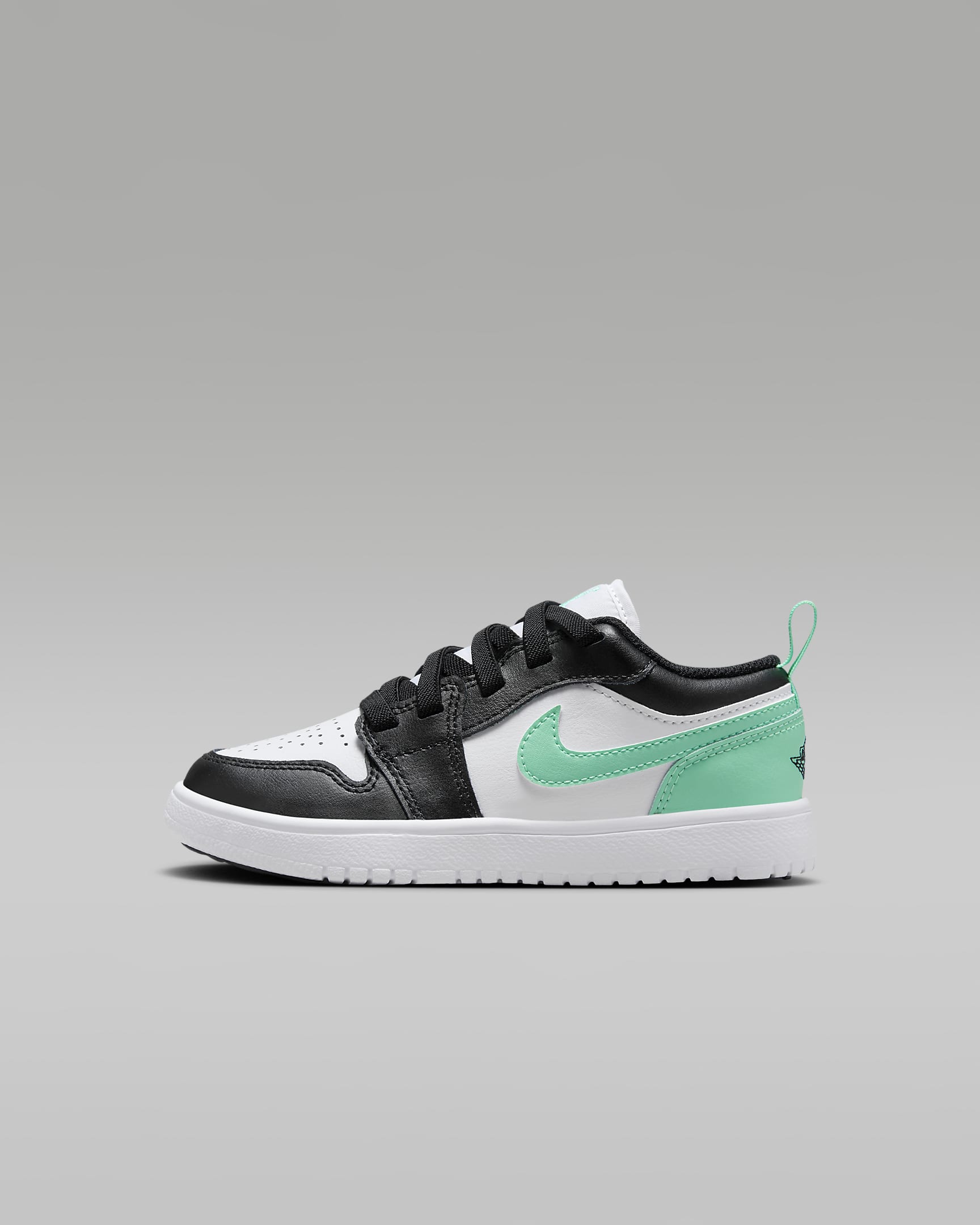 Jordan 1 Low Alt cipő gyerekeknek - Fehér/Green Glow/Fekete