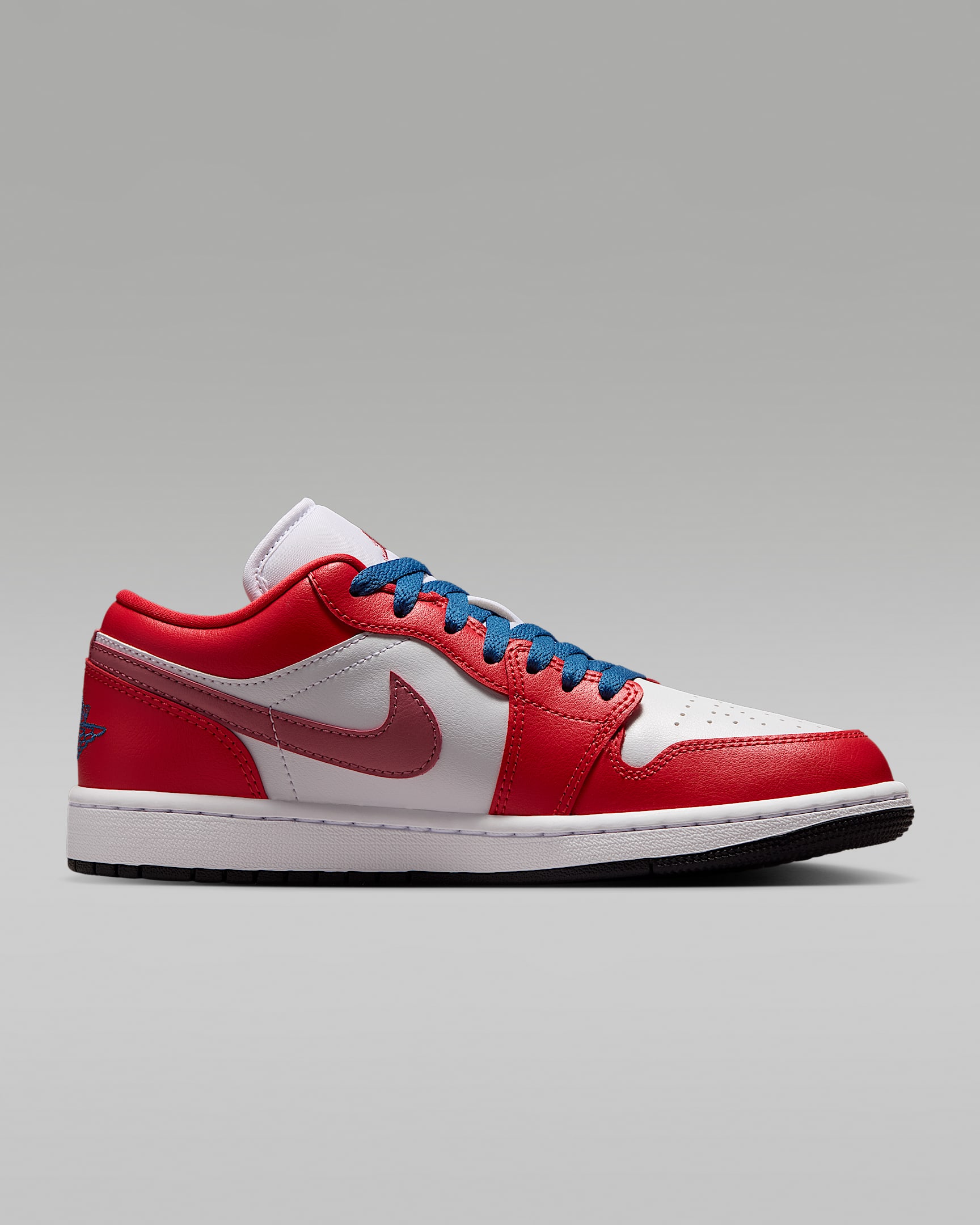 Air Jordan 1 Low Women's Shoes - Track Red/White/Desert Berry/True Blue