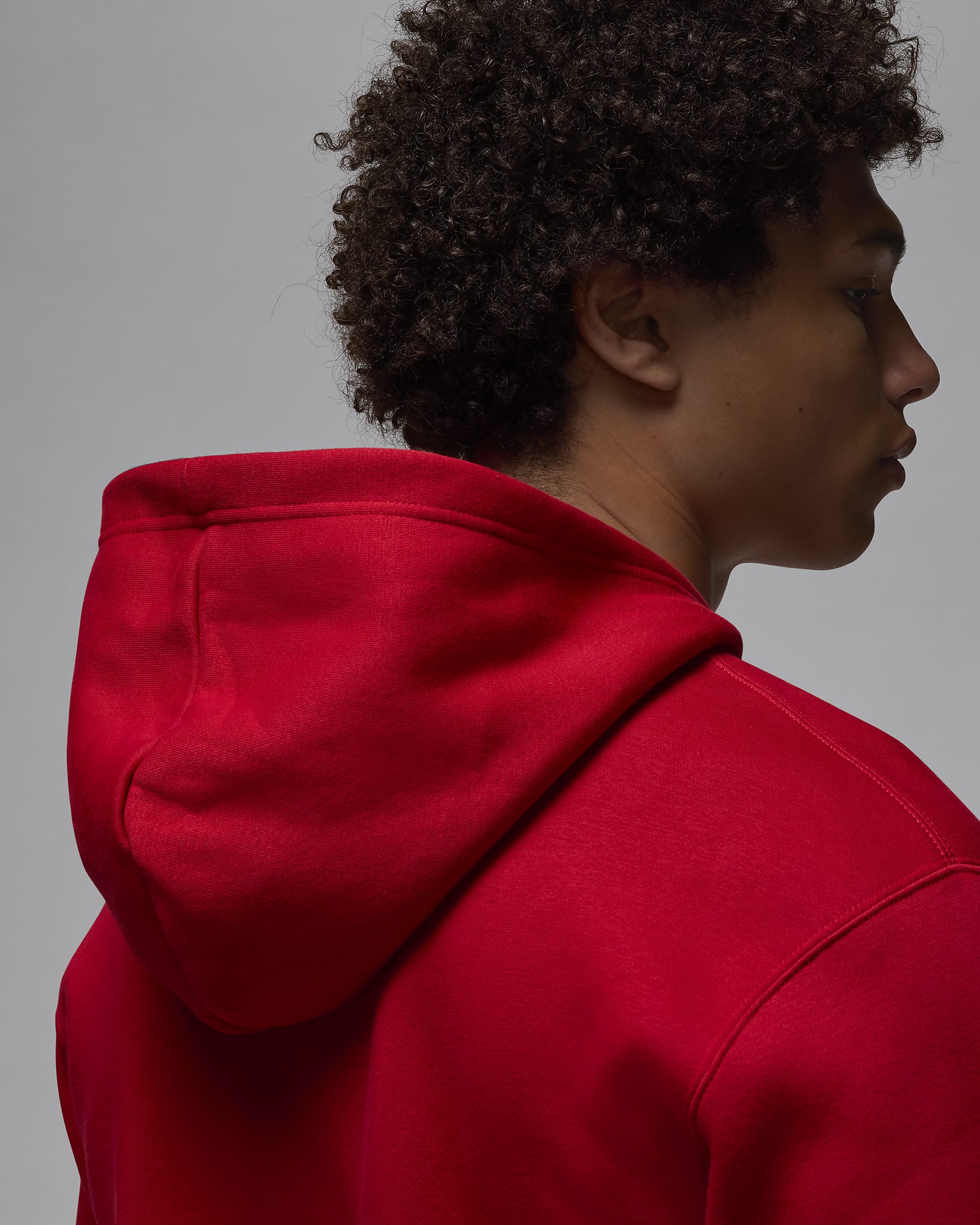 Sweat à capuche en tissu Fleece Jordan Brooklyn pour homme - Gym Red/Blanc