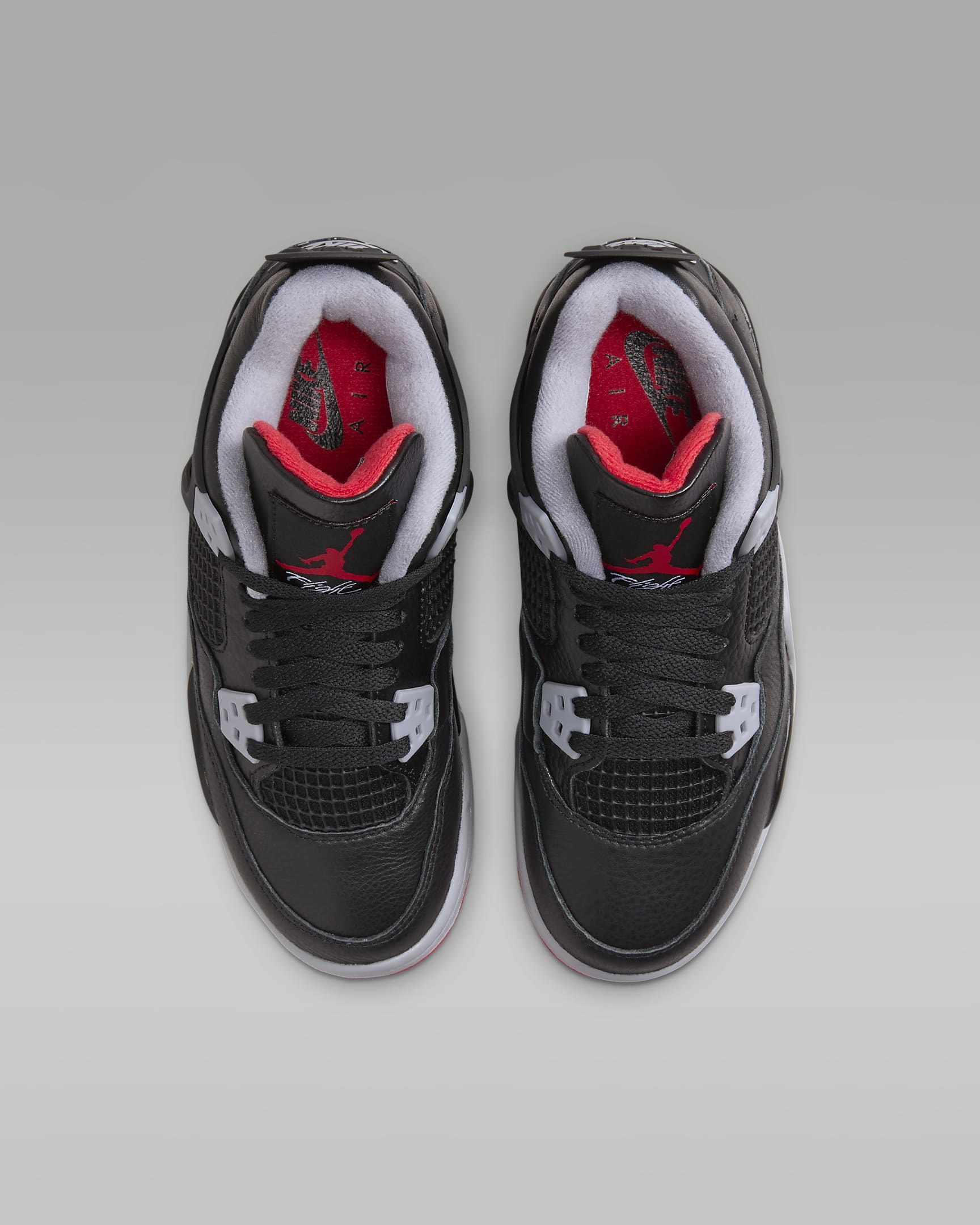 Air Jordan 4 Retro 'Bred Reimagined' Older Kids' Shoes - Black/Cement Grey/Summit White/Fire Red