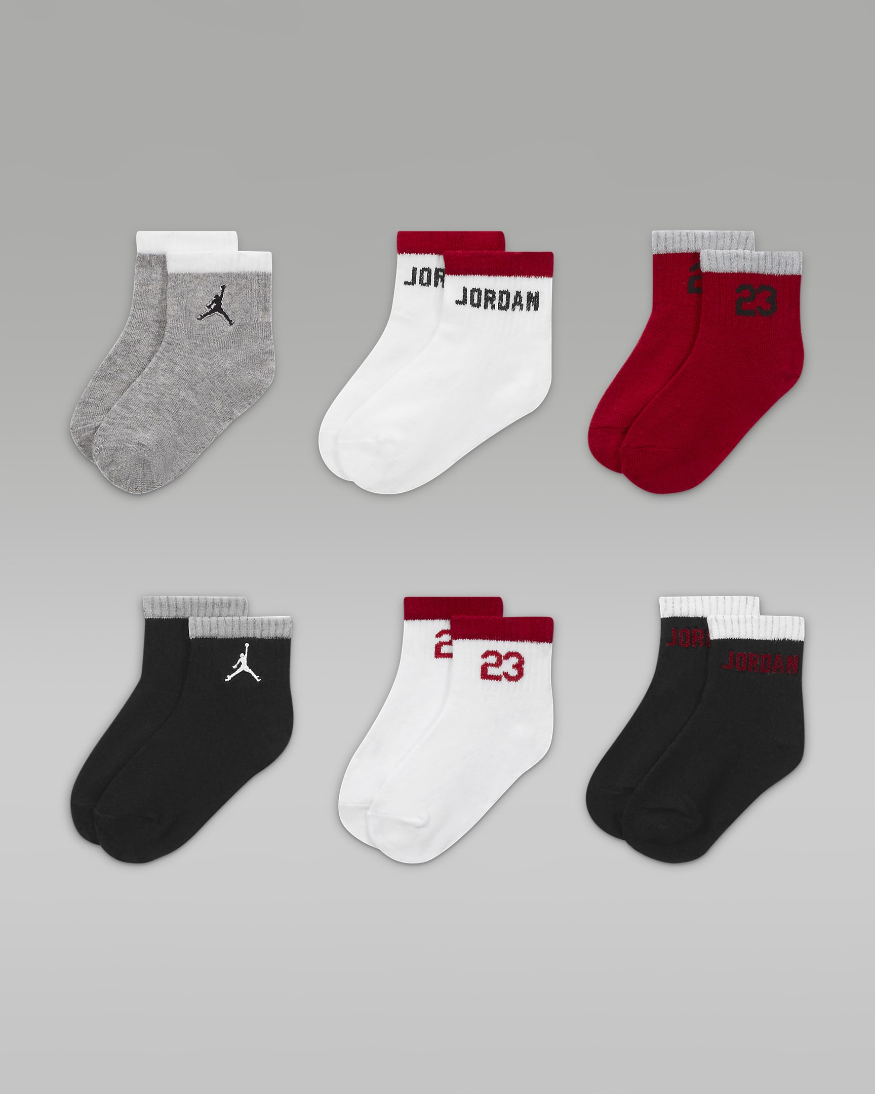 Jordan Baby (12–24) Legacy Ankle Gripper Socks (6 Pairs). Nike SI