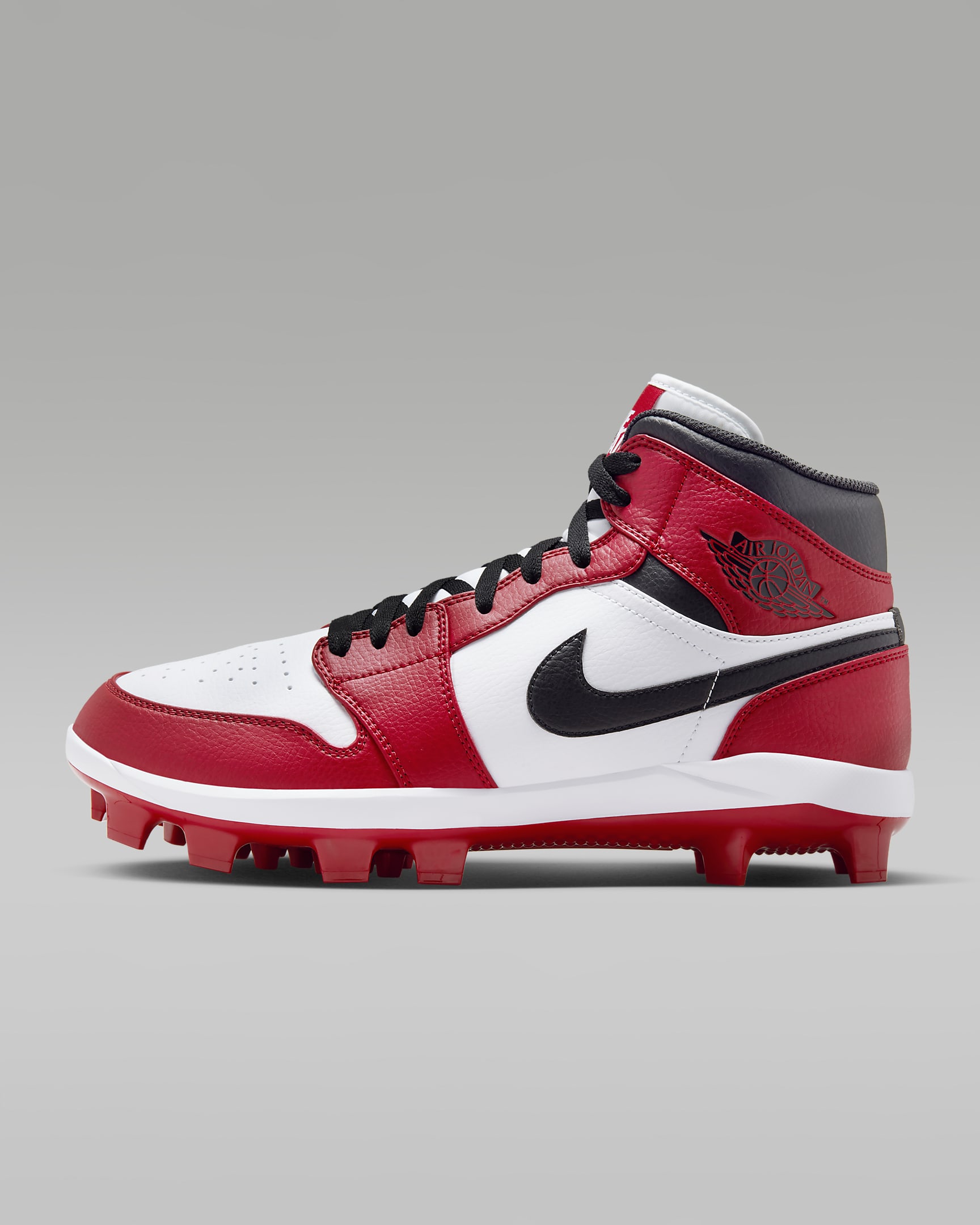 Jordan 1 Retro MCS Men's Baseball Cleats - Gym Red/White/Black