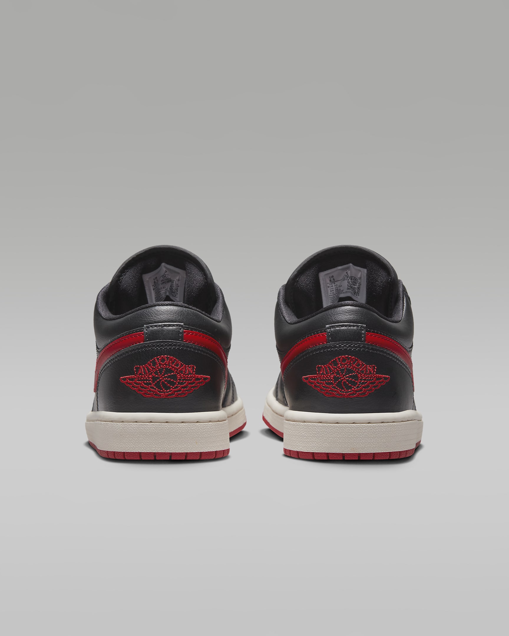 Air Jordan 1 Low Women's Shoes - Black/Sail/Gym Red