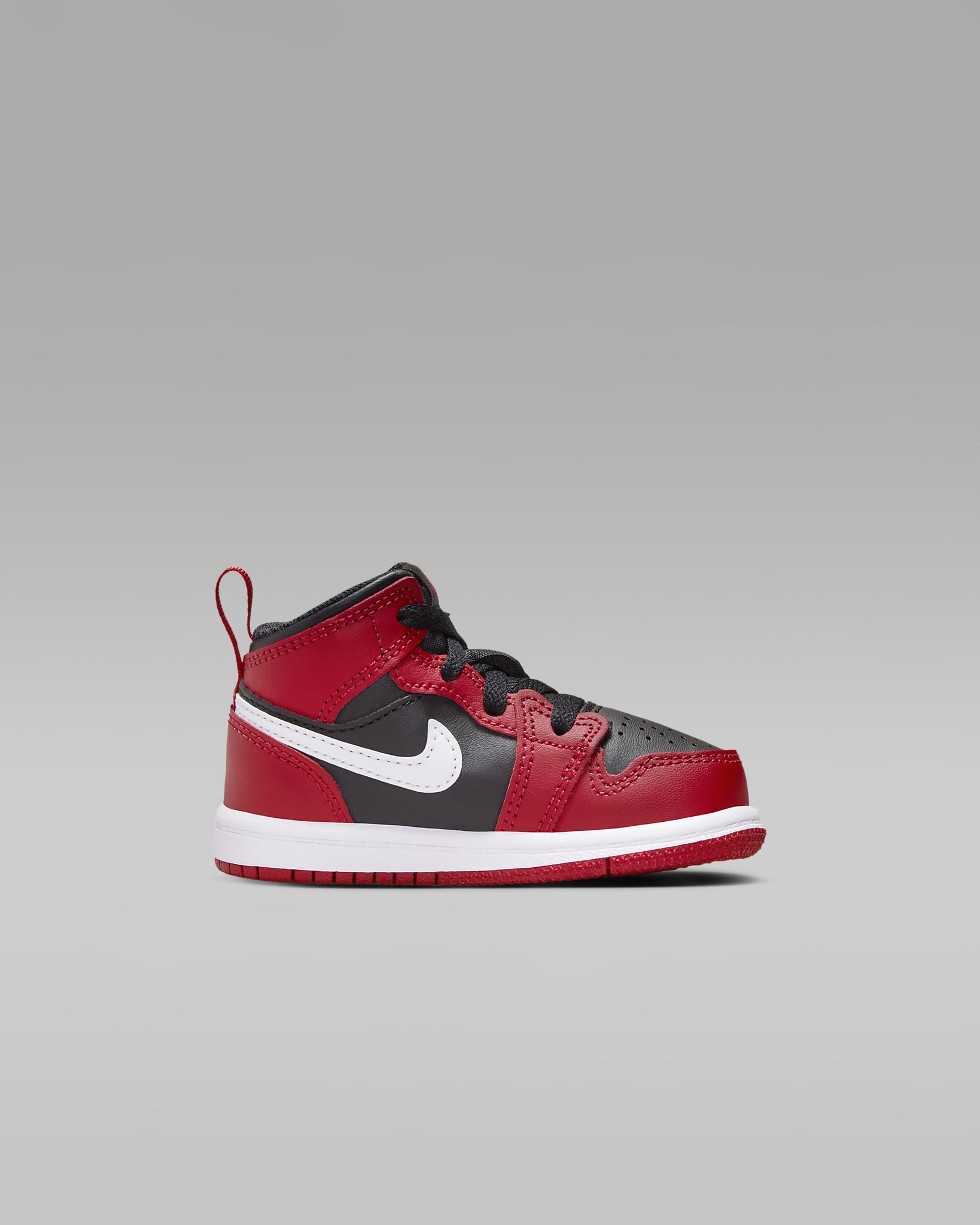 Jordan 1 Mid Baby/Toddler Shoes - Black/Gym Red/White