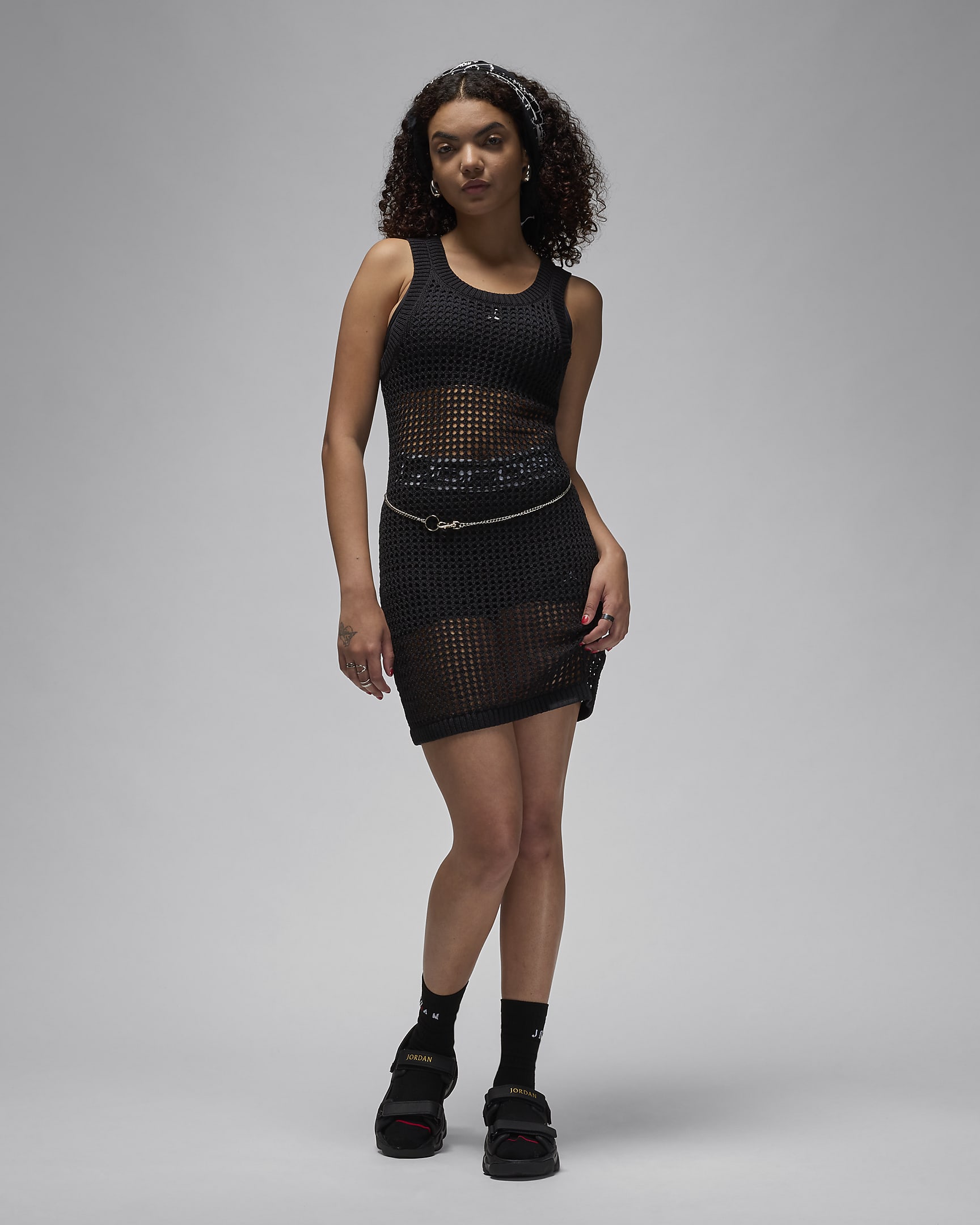 Robe en maille Air Jordan pour femme - Off Noir