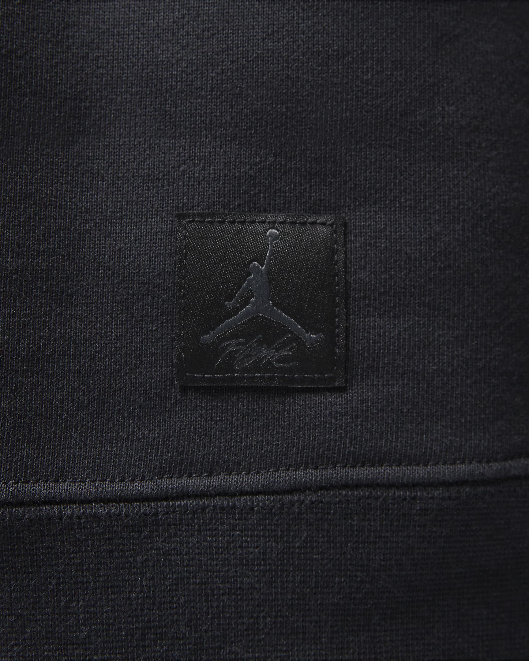 Jordan Flight Fleece Damen-Sweatshirt mit Rundhalsausschnitt - Schwarz