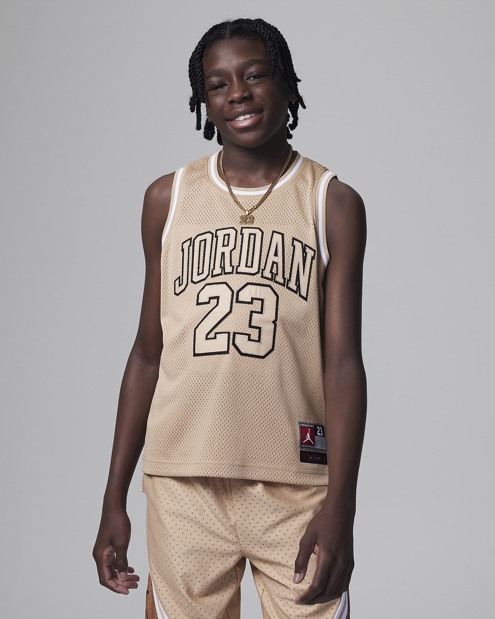 Jordan Big Kids' 23 Jersey - Hemp