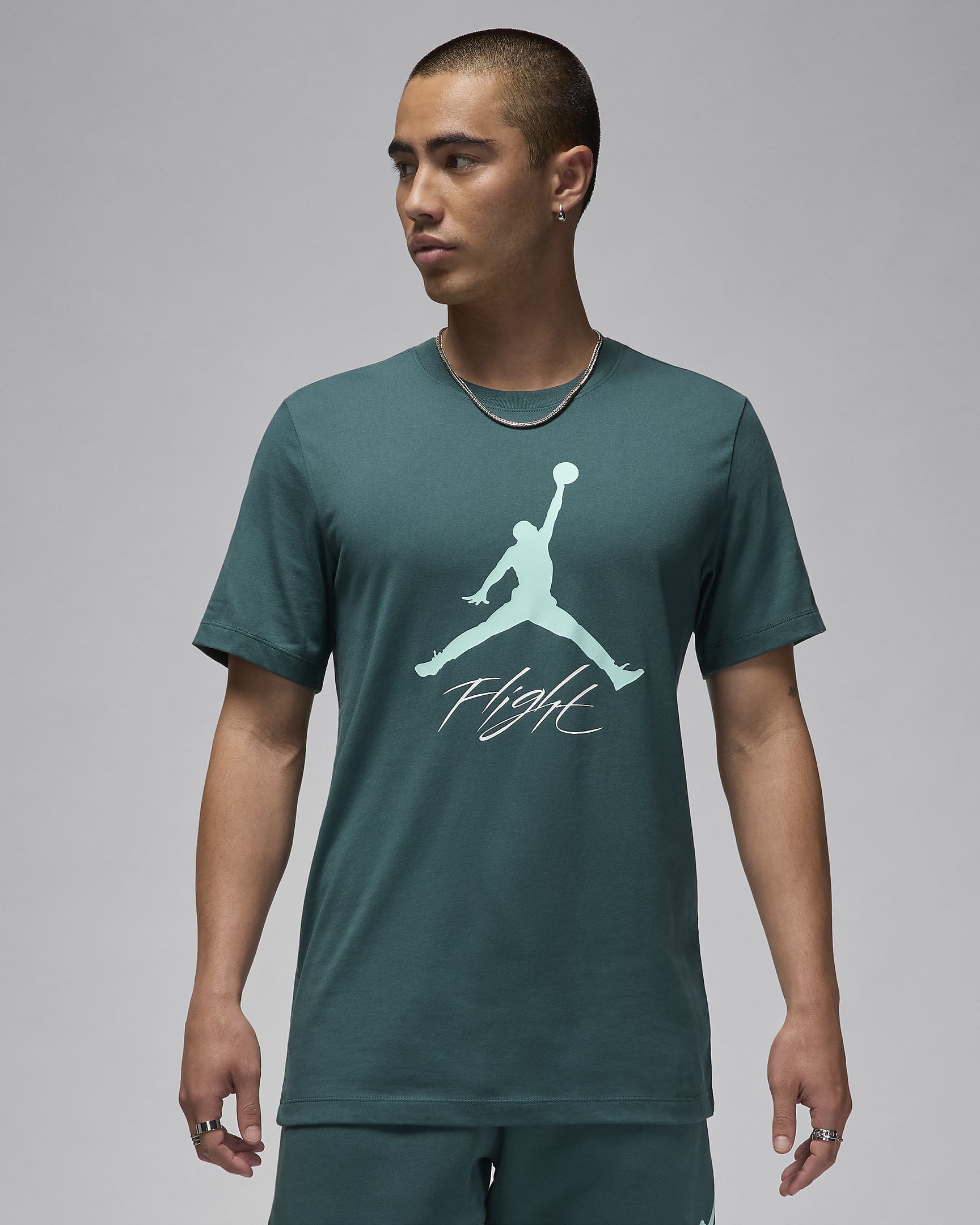 Tee-shirt Jordan Jumpman Flight pour Homme - Oxidized Green/Light Dew