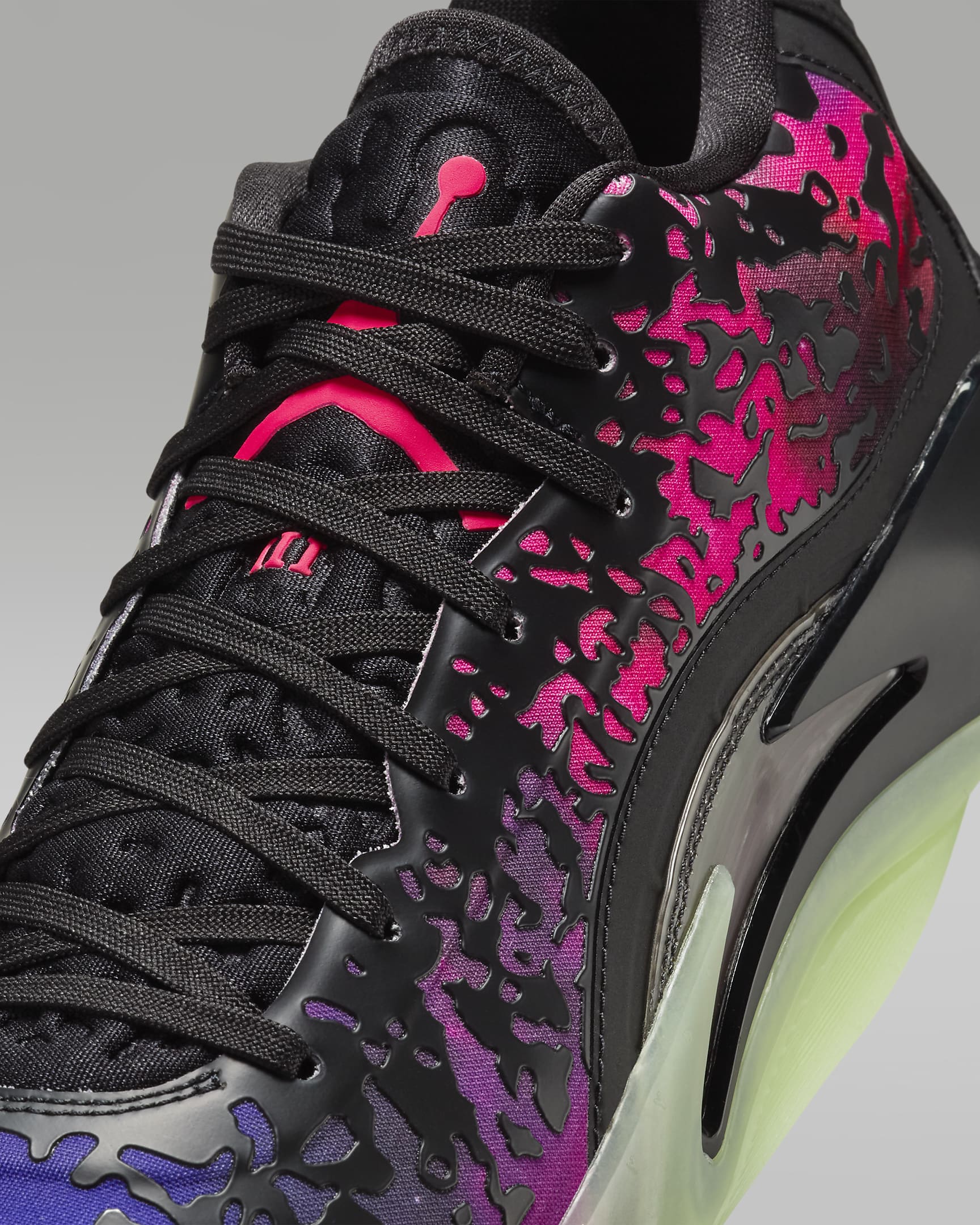 Zion 3 Basketball Shoes - Black/Vivid Purple/Barely Volt/Solar Red