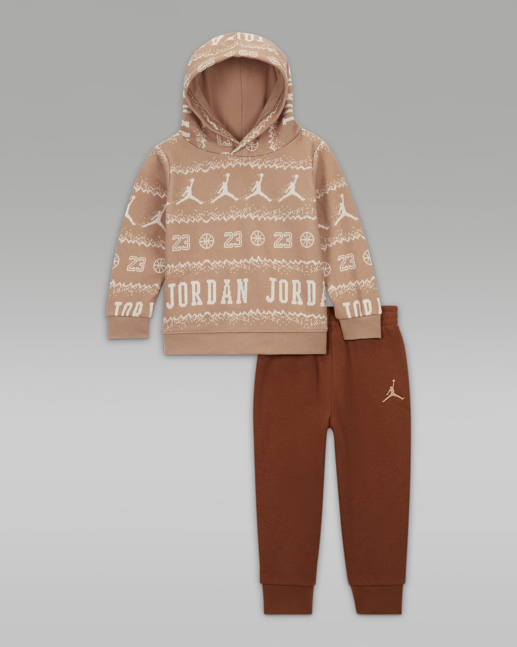 Jordan MJ Holiday Pullover Set Baby 2-Piece Hoodie Set - Hemp