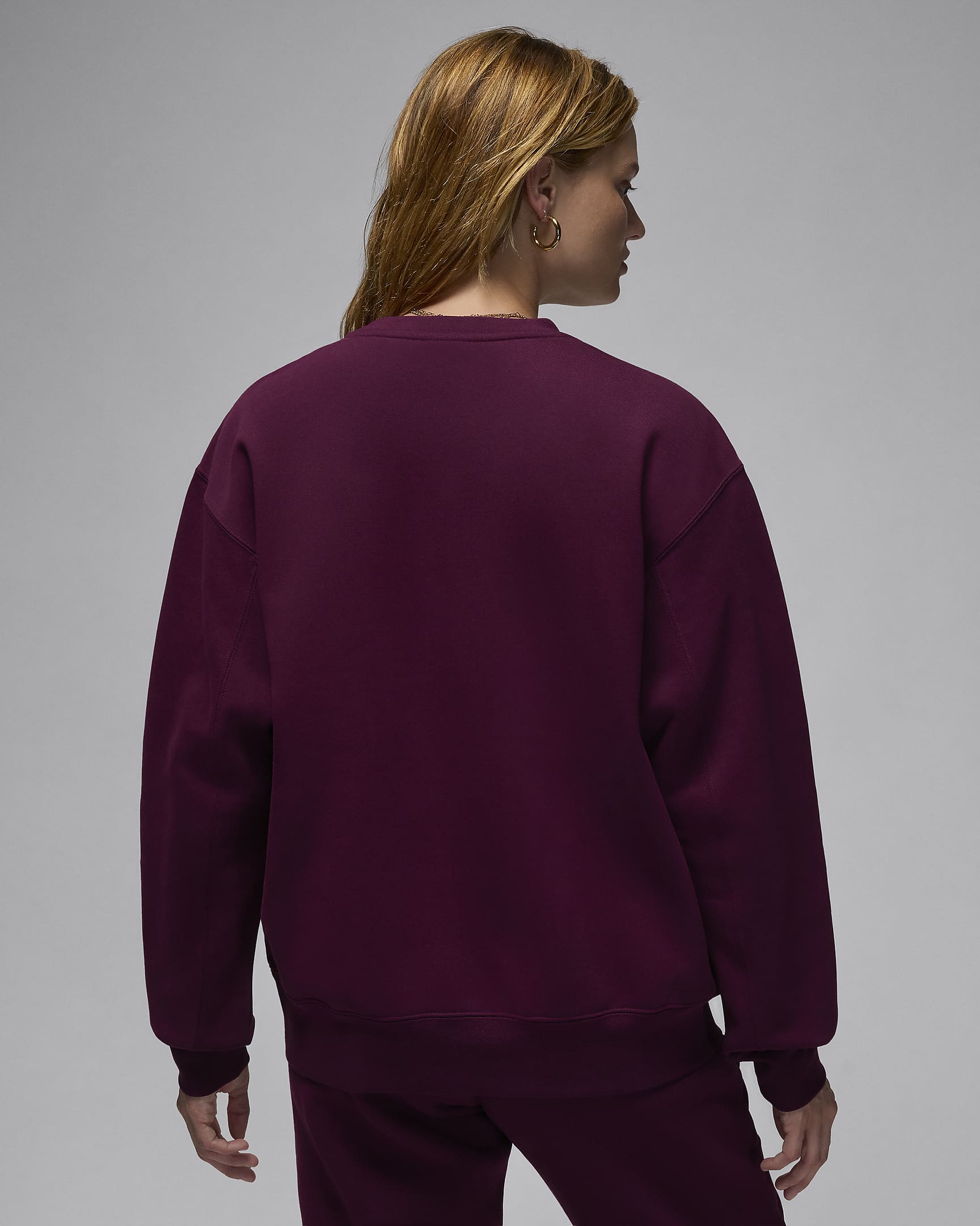 Jordan Flight Fleece Women's Crew-Neck Sweatshirt - Bordeaux