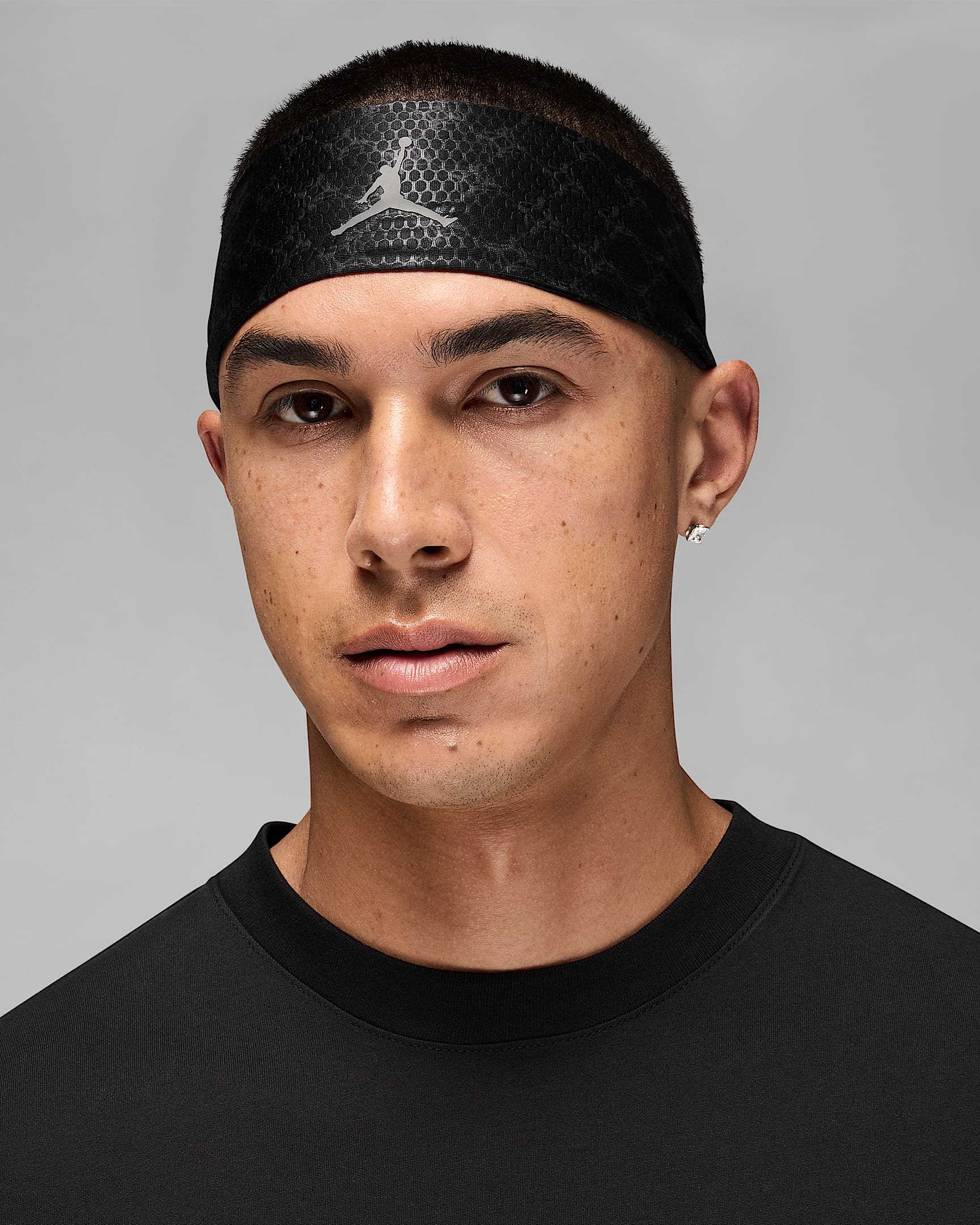 Jordan Cinta para el pelo técnica de deporte con estampado Dri-FIT - Negro/Off Noir/Iron Grey
