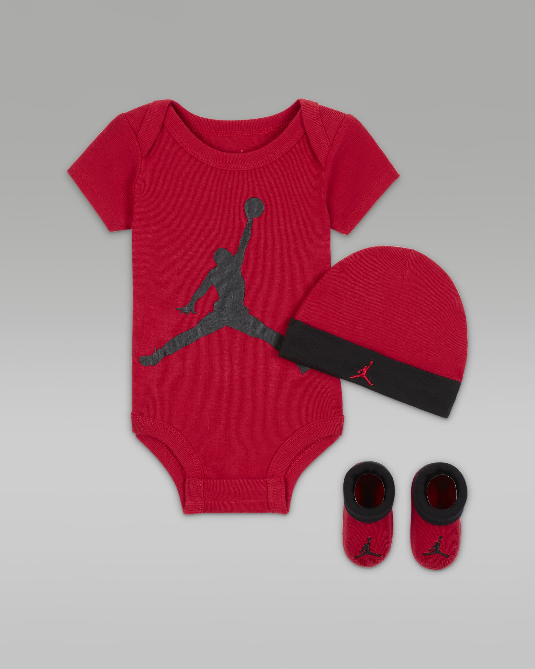 Jordan Baby 3-Piece Box Set - Gym Red/Black