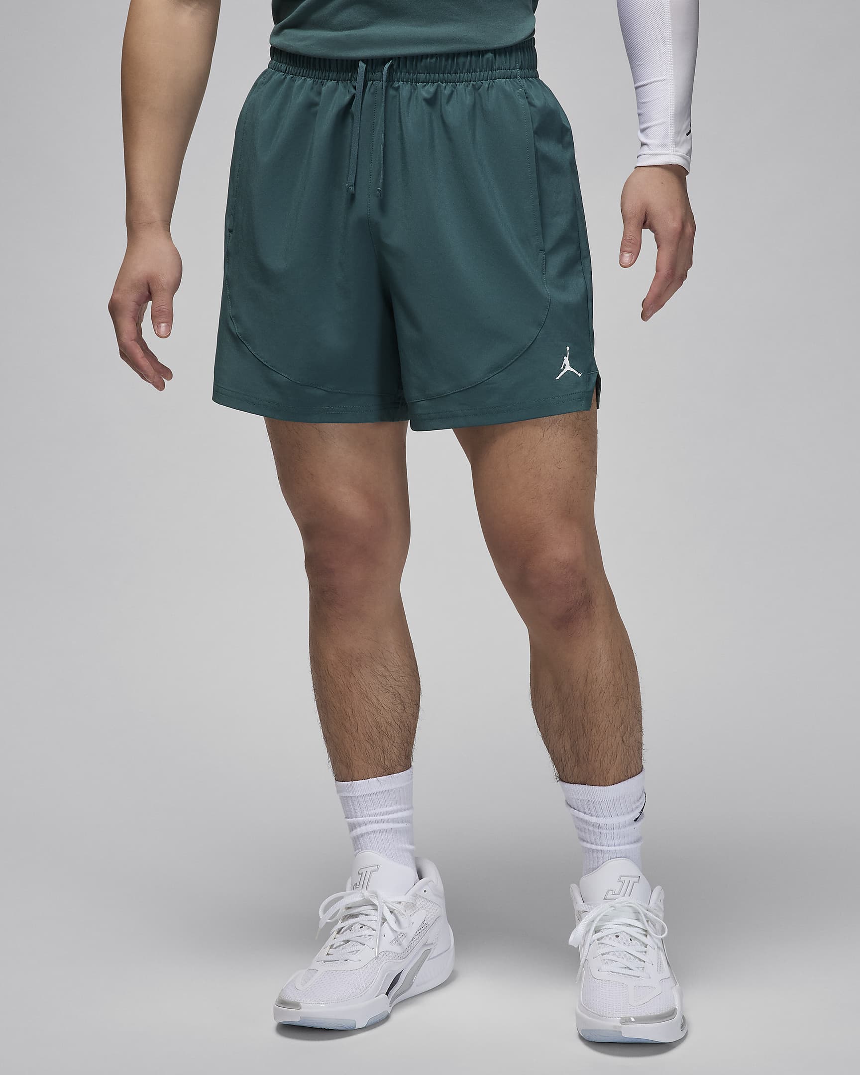 Jordan Dri-FIT Sport 男款梭織短褲 - Oxidized Green/白色