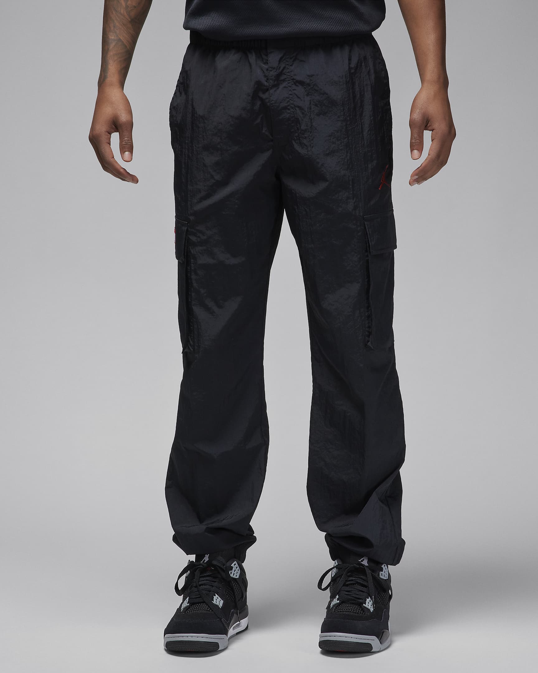 Pantaloni in tessuto Jordan Flight MVP – Uomo - Nero/Dune Red