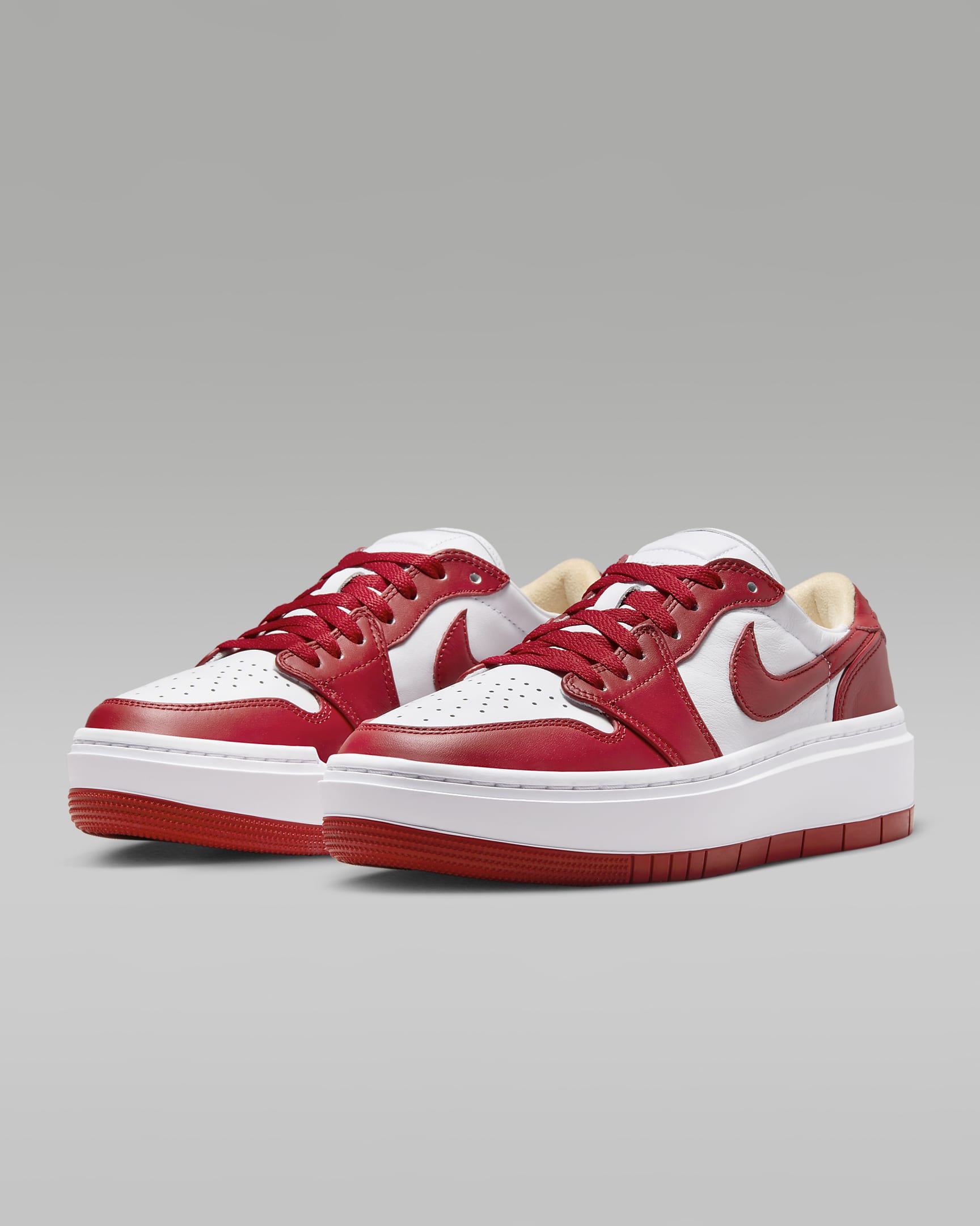 Air Jordan 1 Elevate Low Women's Shoes - White/White/Fire Red