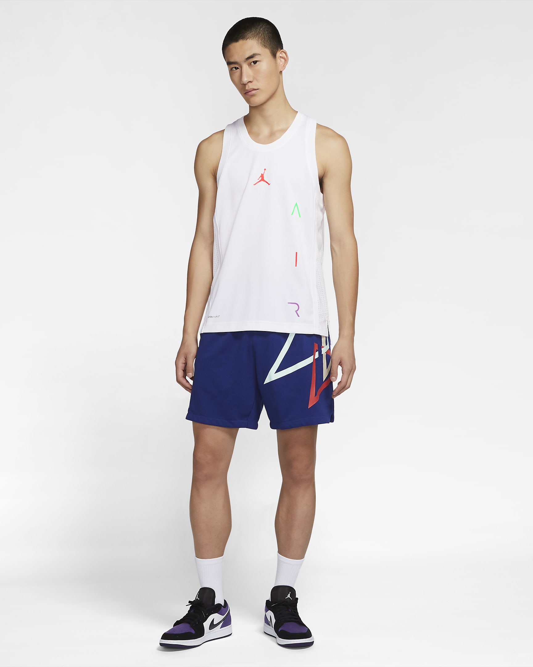 Maglia da basket Jordan Air - Uomo - Bianco/Bianco/Infrared 23