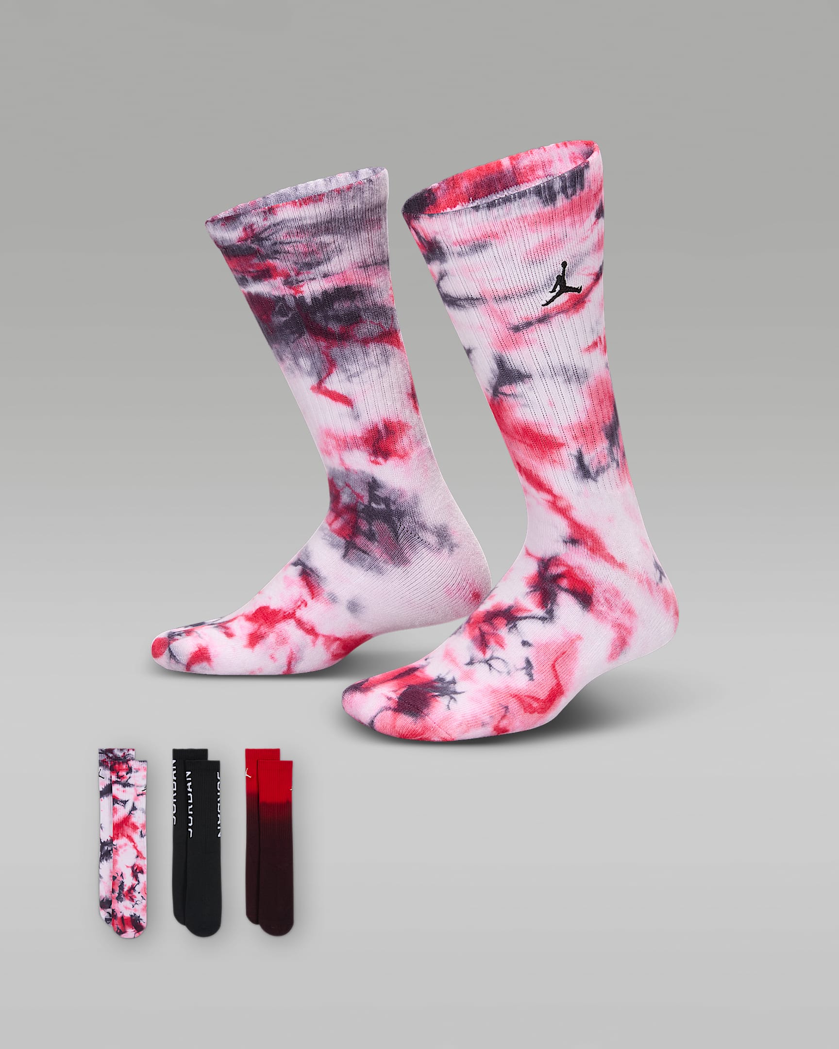 Calze Poolside di media lunghezza Jordan Essentials (3 paia) – Ragazzo/a - Nero