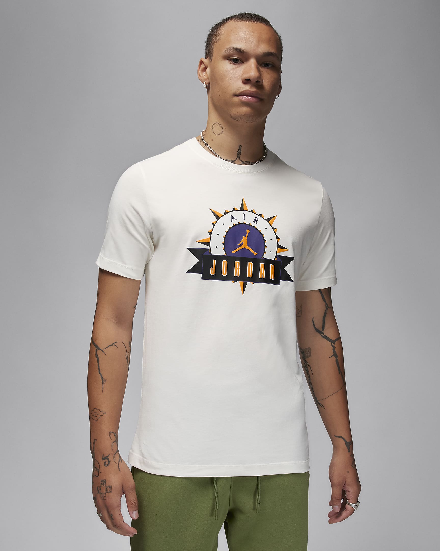 Jordan Flight MVP 男款 T 恤 - Sail/Sky J Purple/Vivid Orange