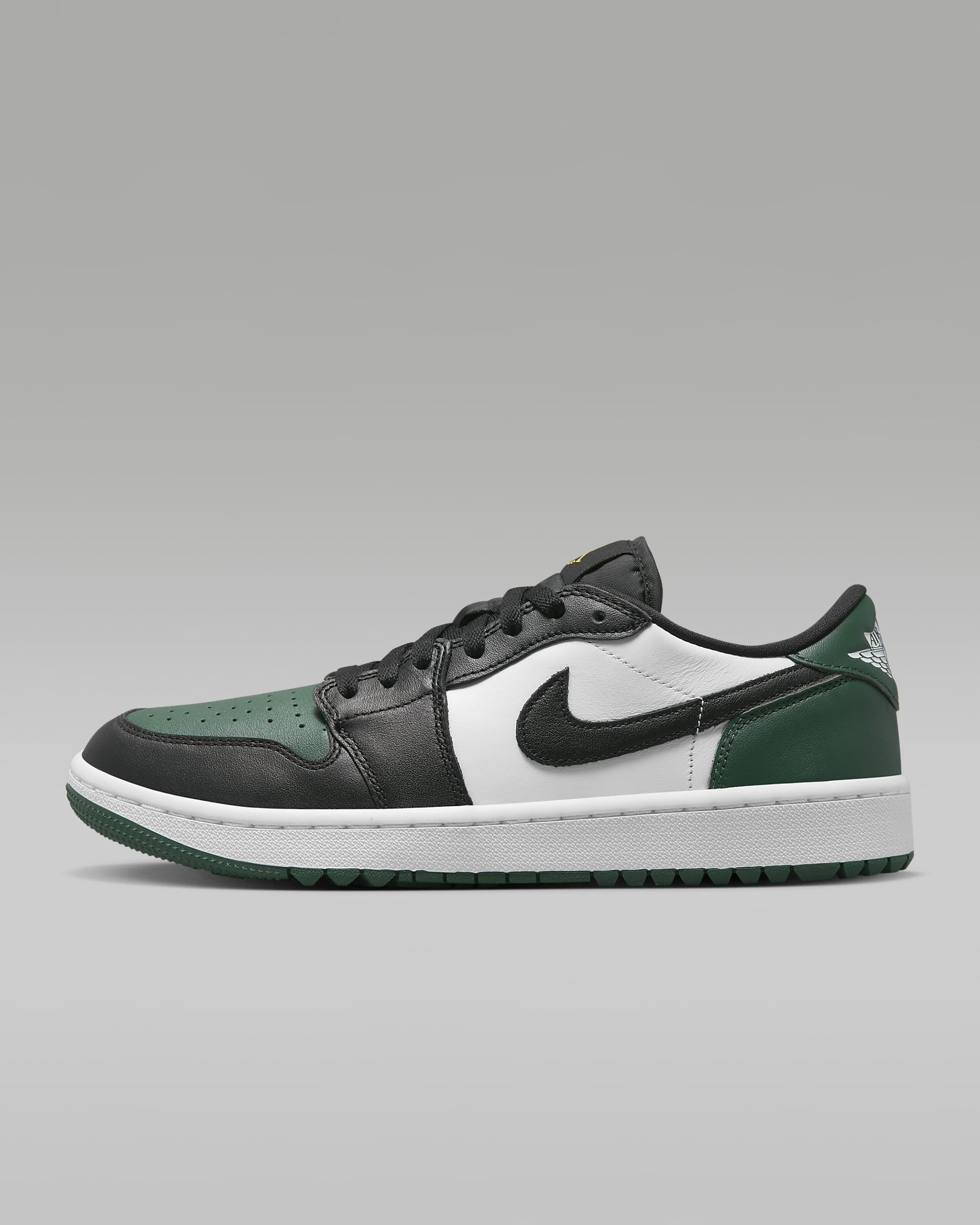 Air Jordan 1 Low G Golf Shoes - White/Noble Green/Pollen/Black