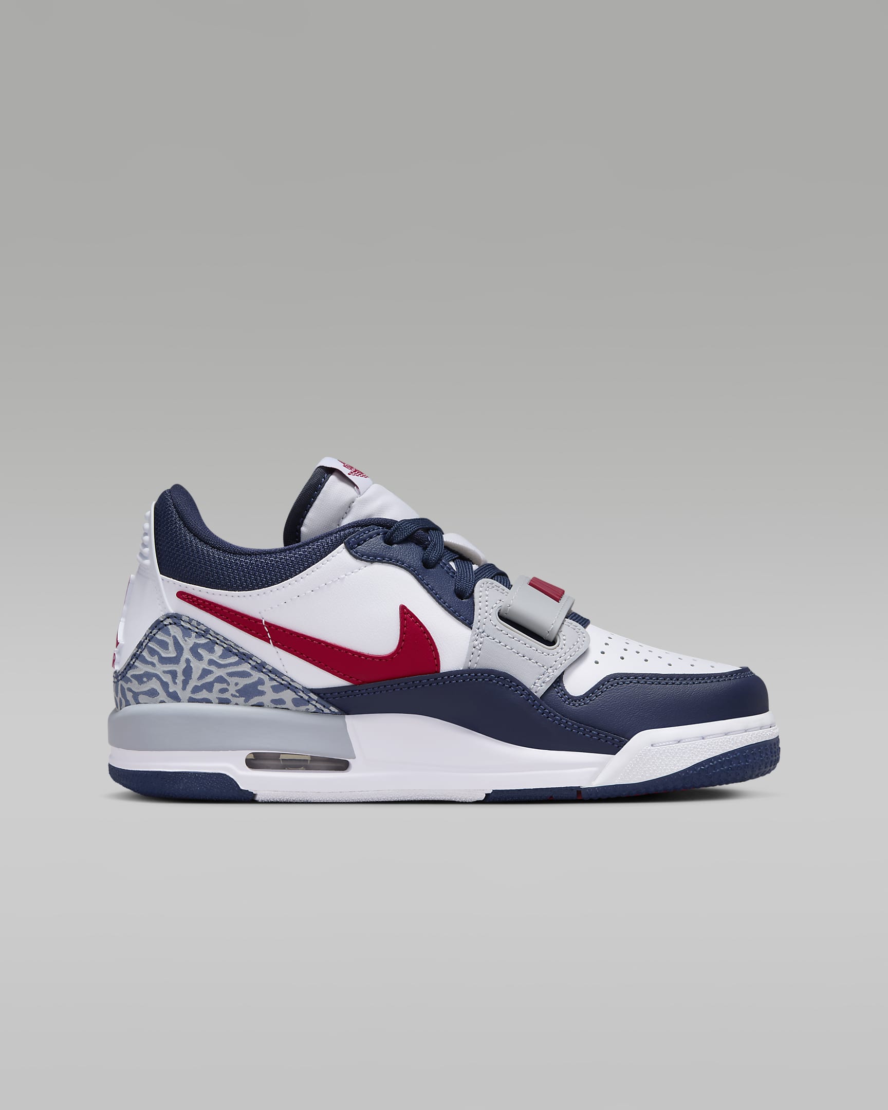 Chaussure Air Jordan Legacy 312 Low pour ado - Blanc/Midnight Navy/Wolf Grey/Varsity Red