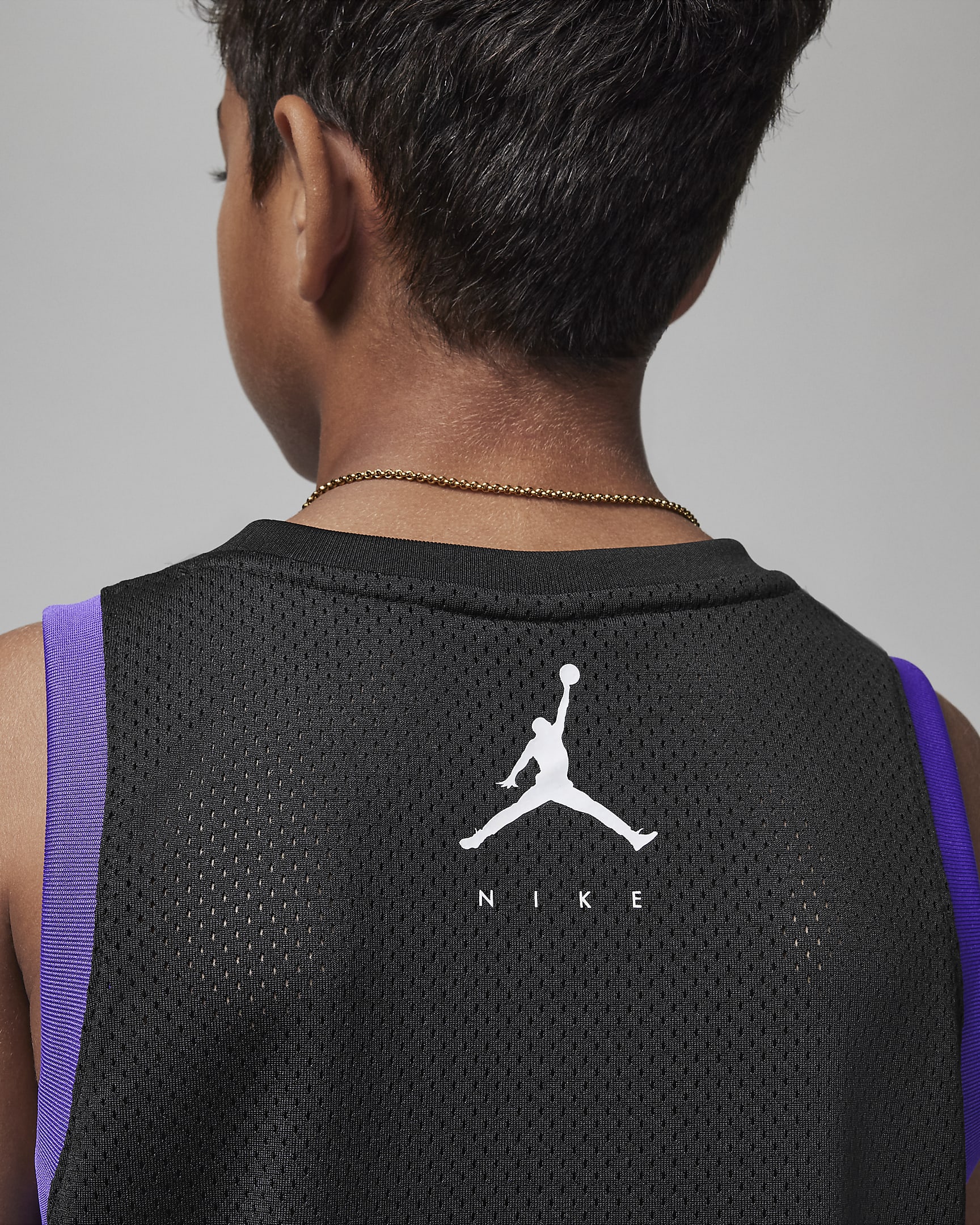 Jordan Jumpman x Nike Stacked Jersey Older Kids' Top. Nike PT