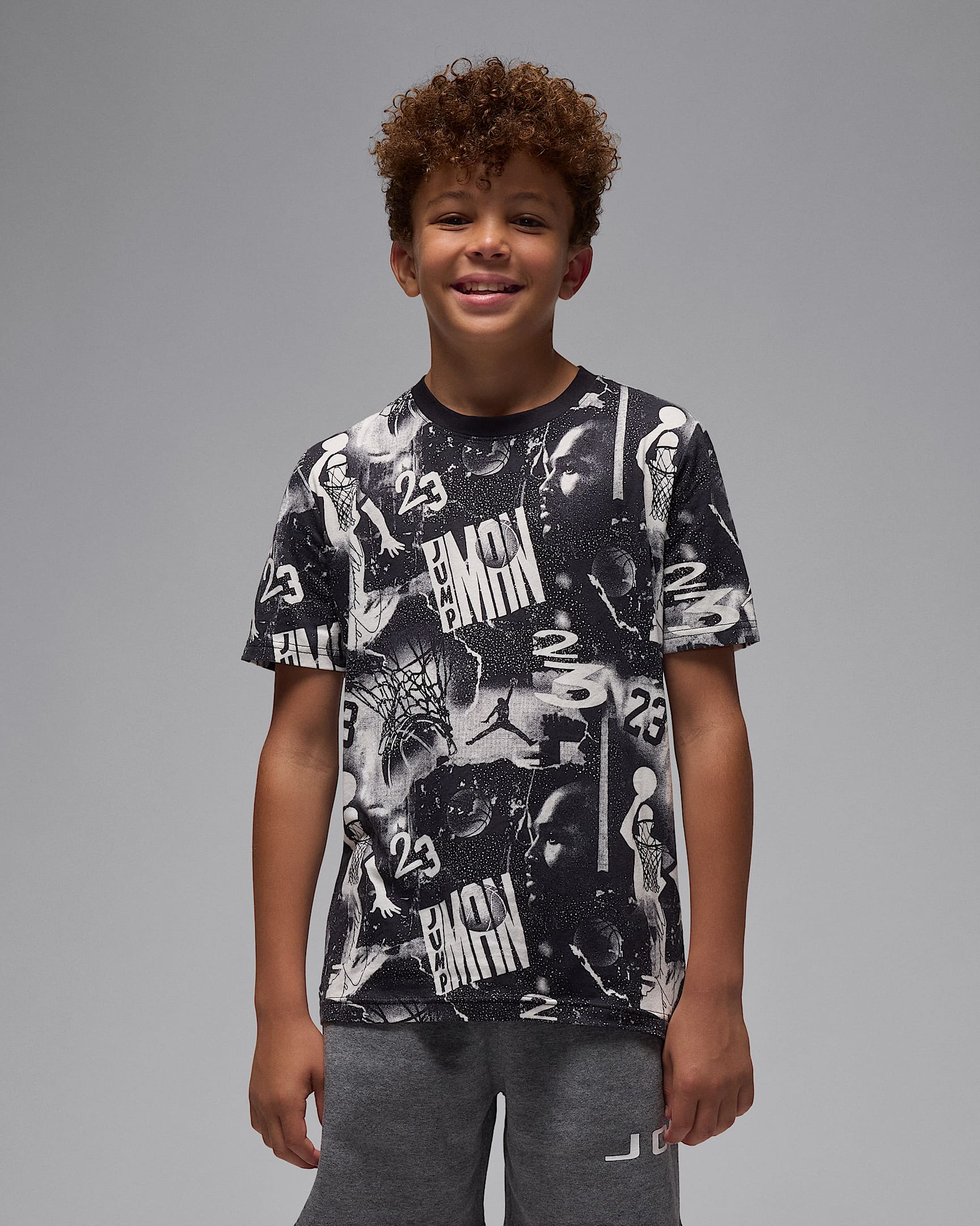 Jordan Big Kids' 23 Collage T-Shirt - Off Noir