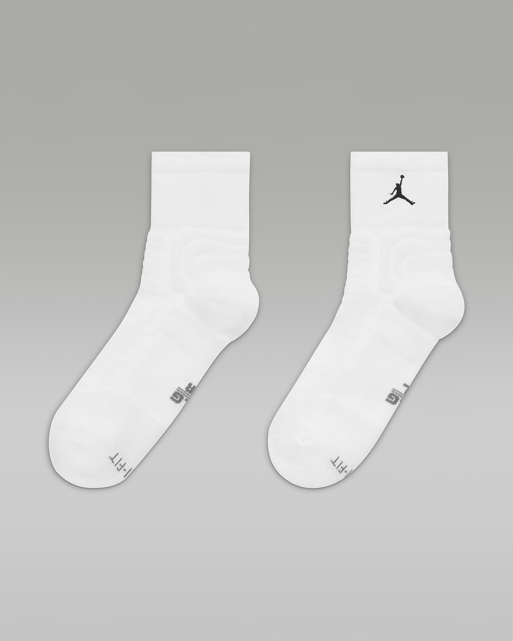 Jordan Ultimate Flight 2.0 Quarter Basketball Socks - White/Black