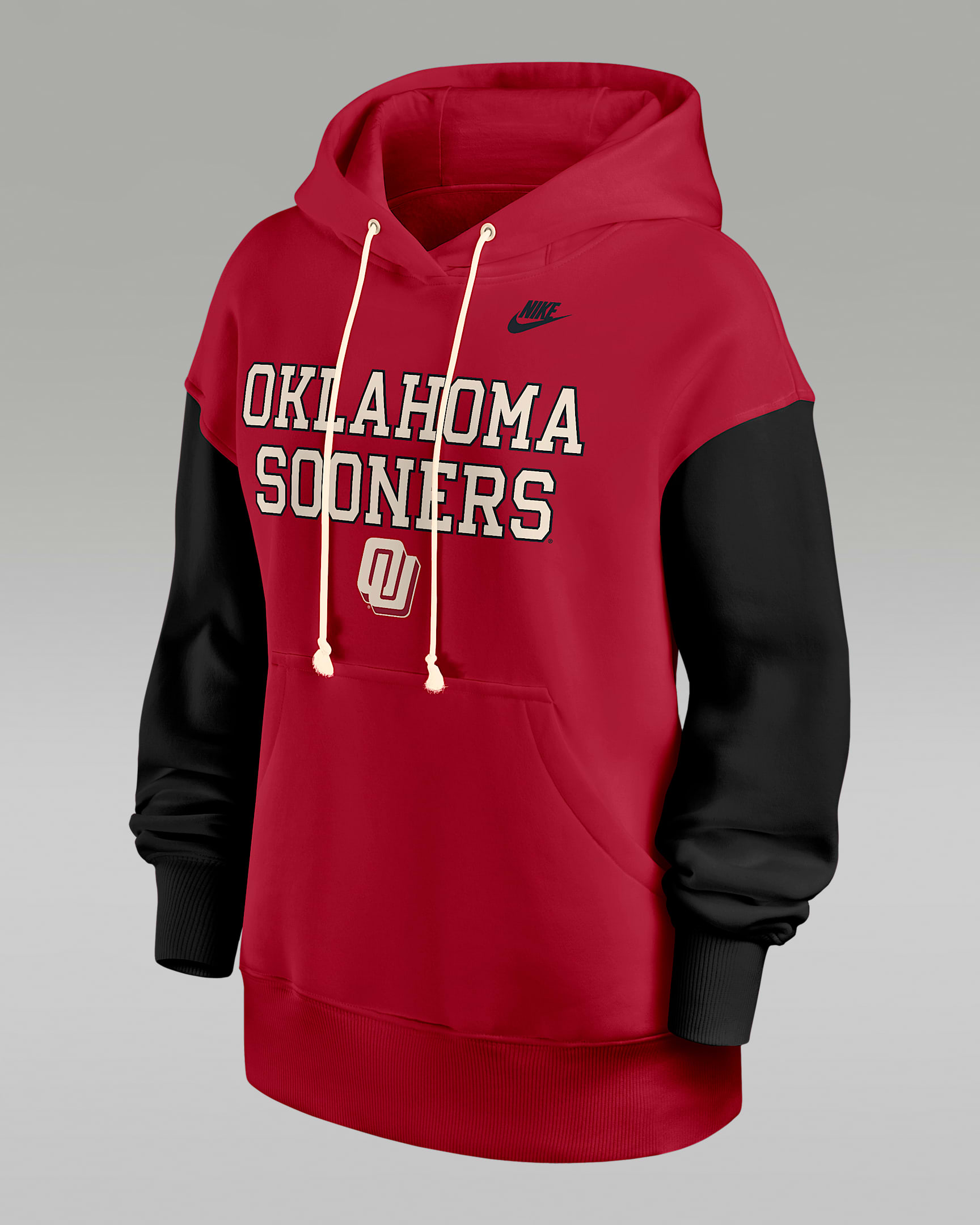 Sudadera con gorro sin cierre universitaria Nike para mujer Oklahoma Legacy Phoenix - Carmesí