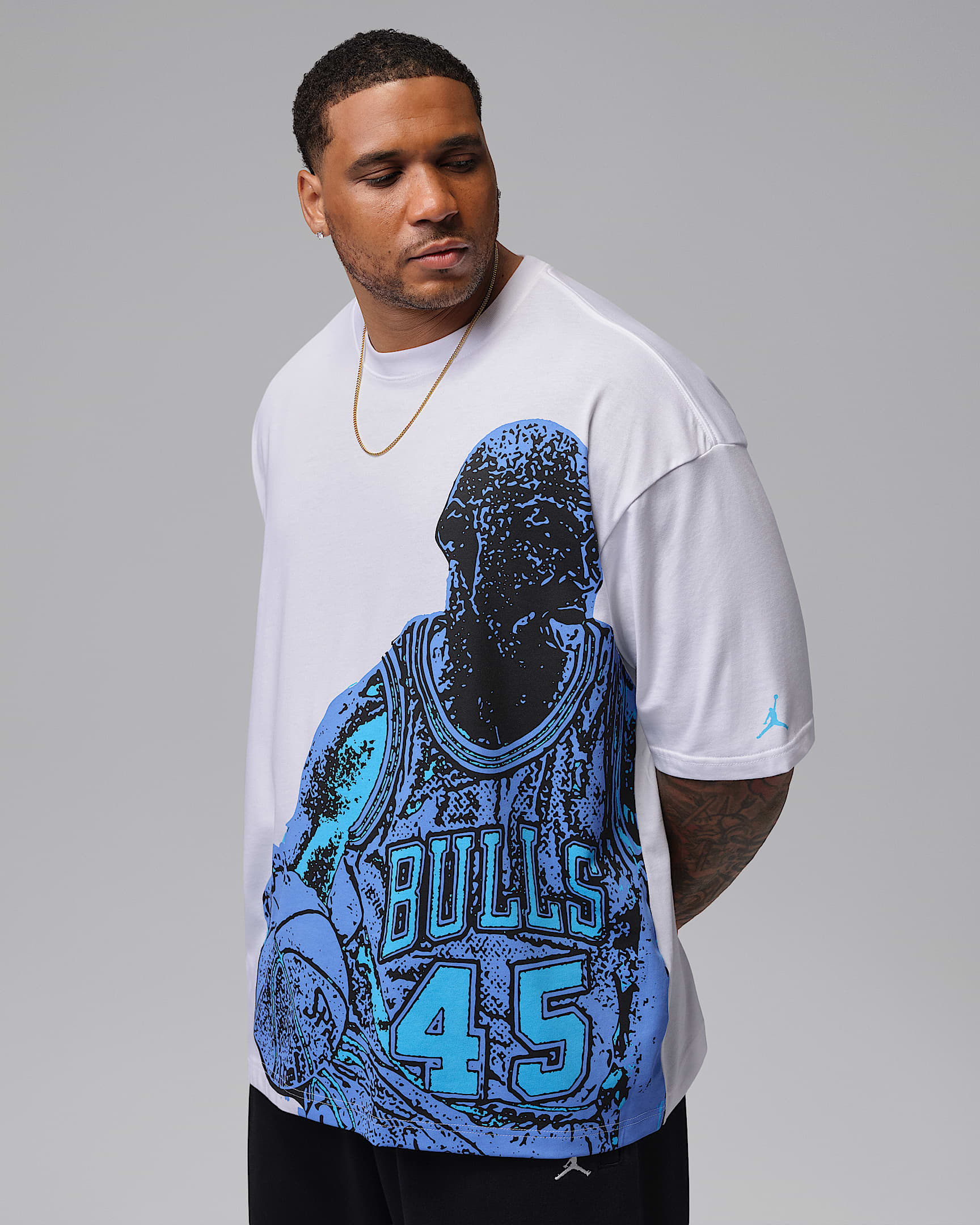 Jordan Sport Men's Dri-FIT Graphic T-Shirt - White/Blue Beyond