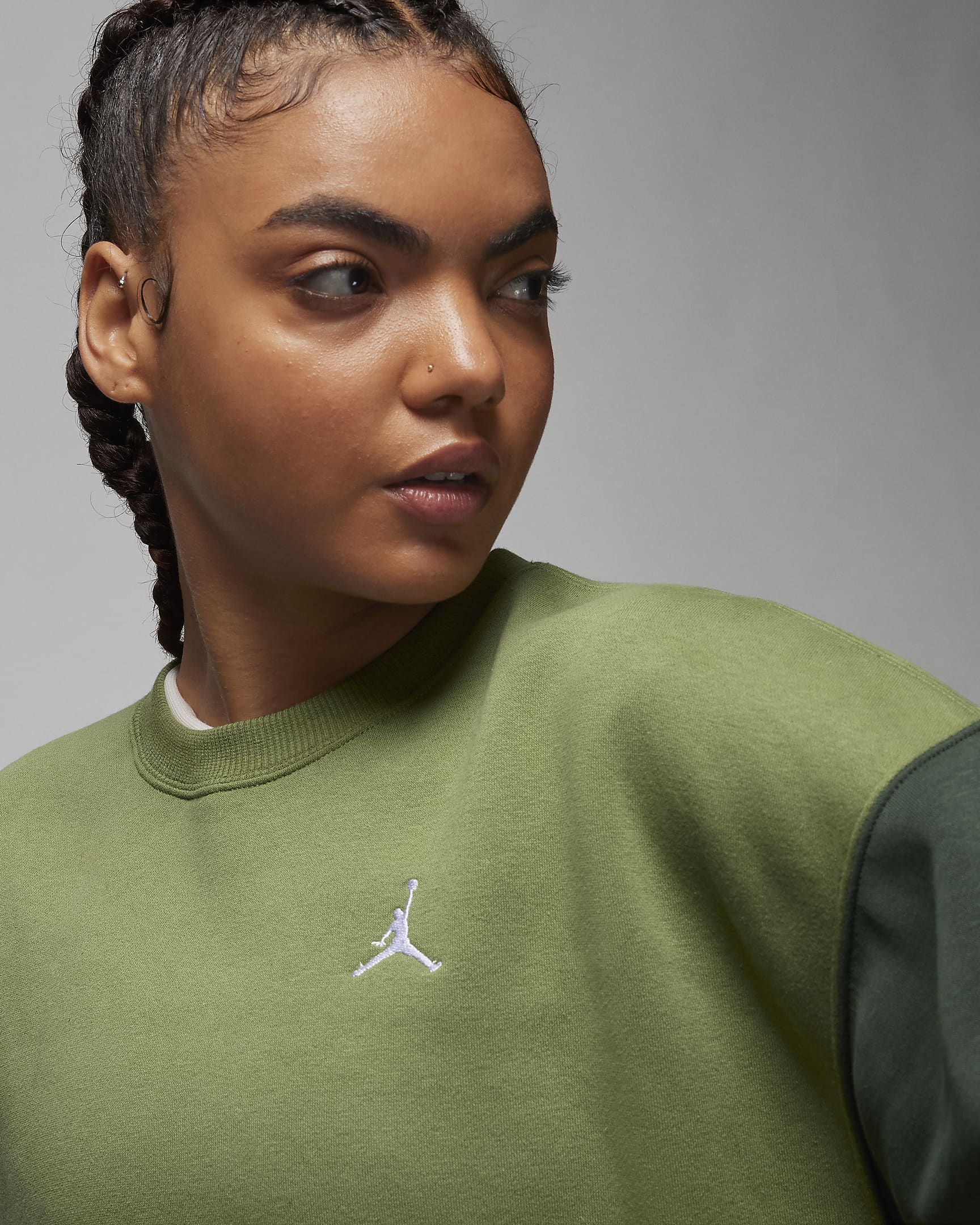 Jordan Brooklyn Fleece Womens Crew Neck Sweatshirt Nike Ro 