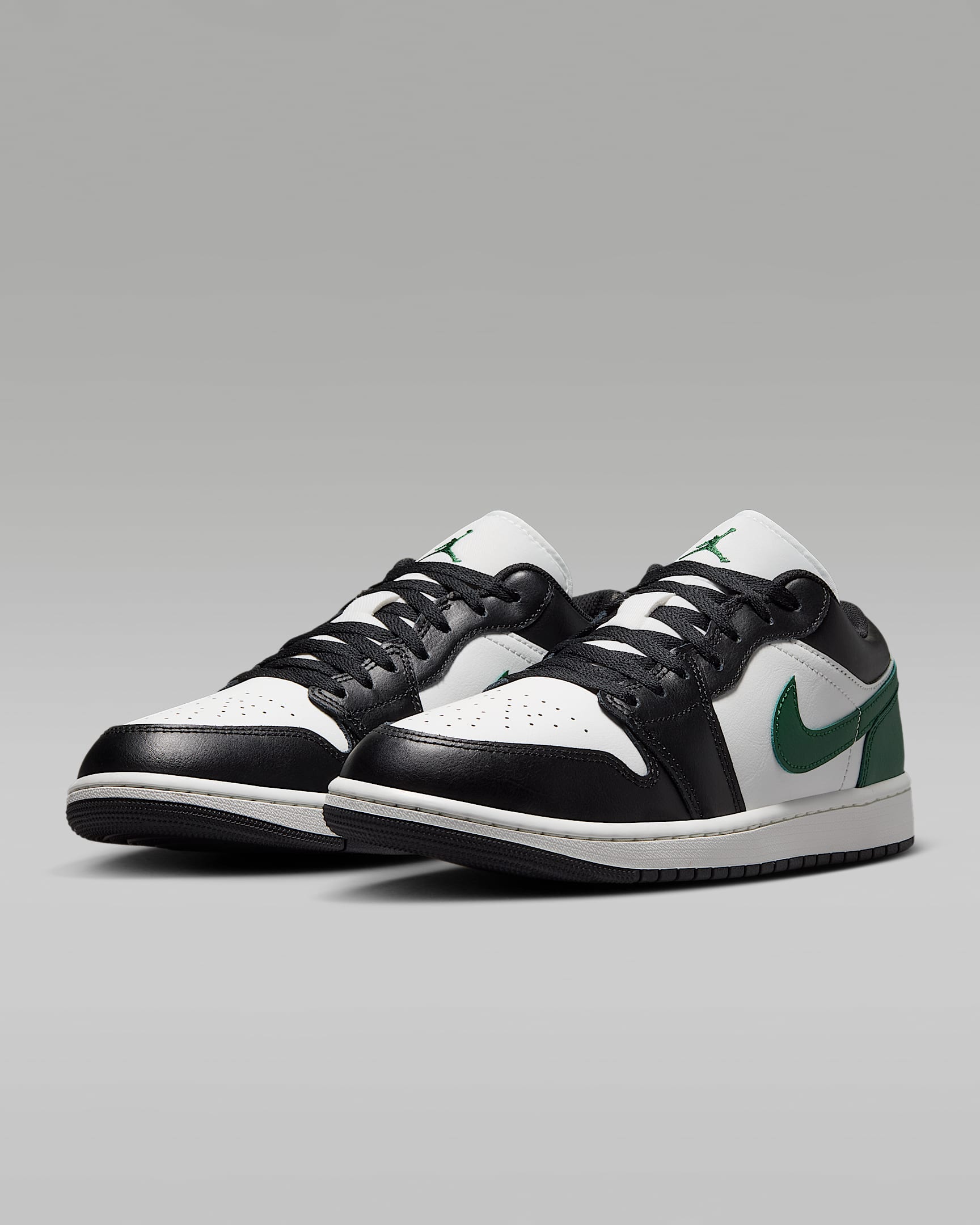 Air Jordan 1 Low Men's Shoes - Black/Gorge Green/Summit White