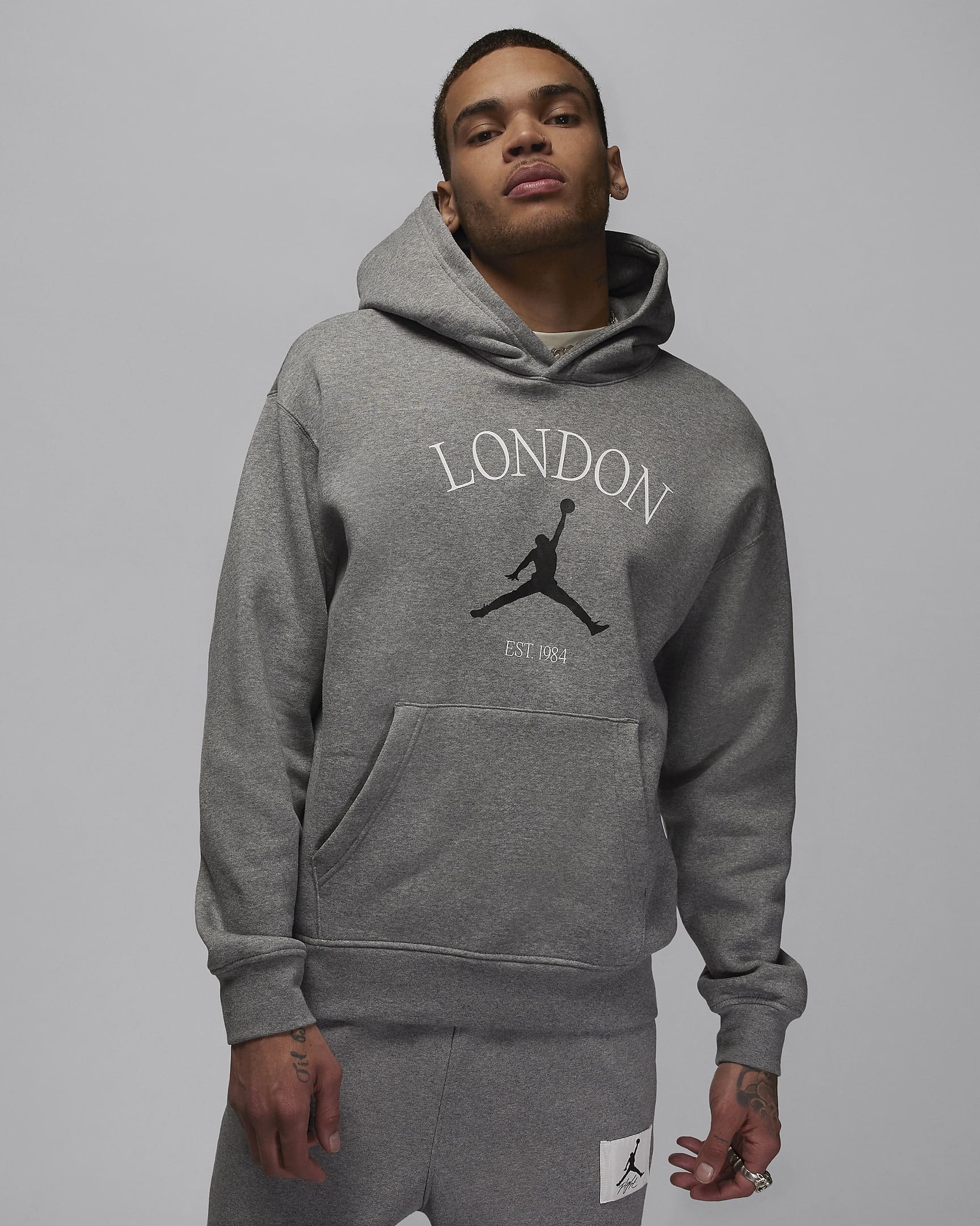 Jordan London Men's Pullover Hoodie - Carbon Heather