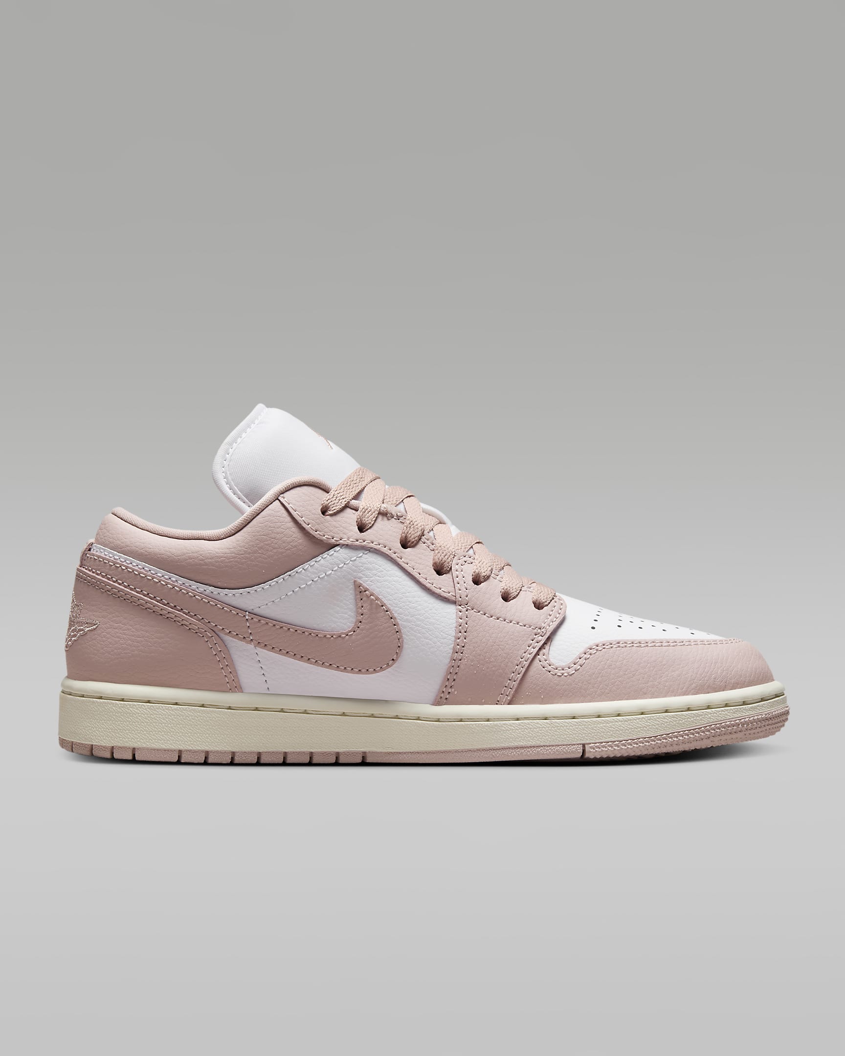 Air Jordan 1 Low Shoes - White/Sail/Pink Oxford