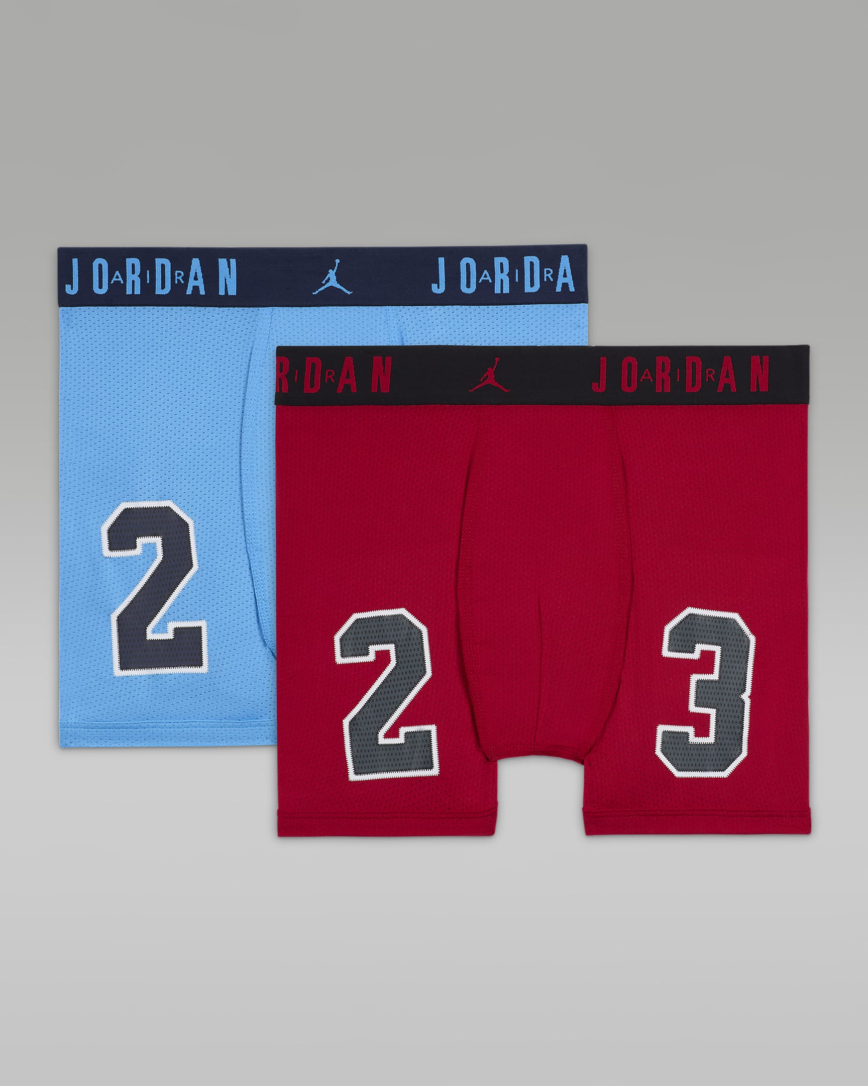 Jordan Flight Big Kids' Mesh Jersey Boxer Briefs (2-Pack) - Gym Red