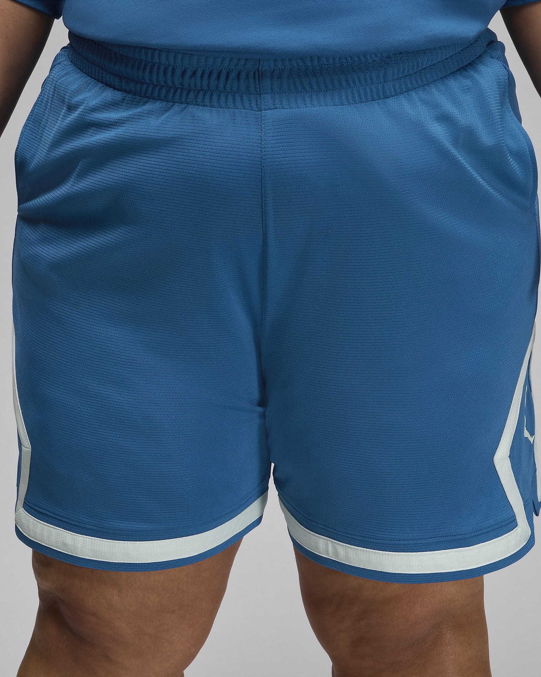 Jordan Sport Women's Diamond Shorts (Plus Size) - Industrial Blue/Industrial Blue/Barely Green/Barely Green